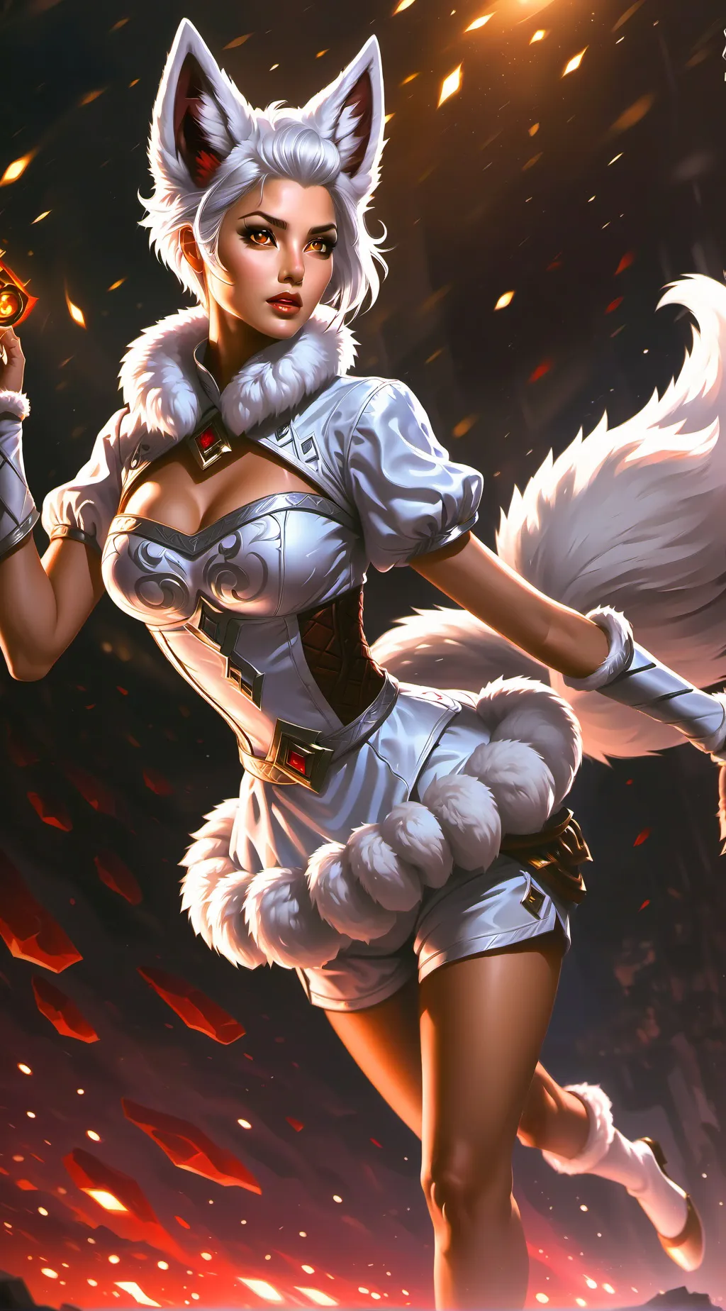 ai character: Tiana Frostwood background