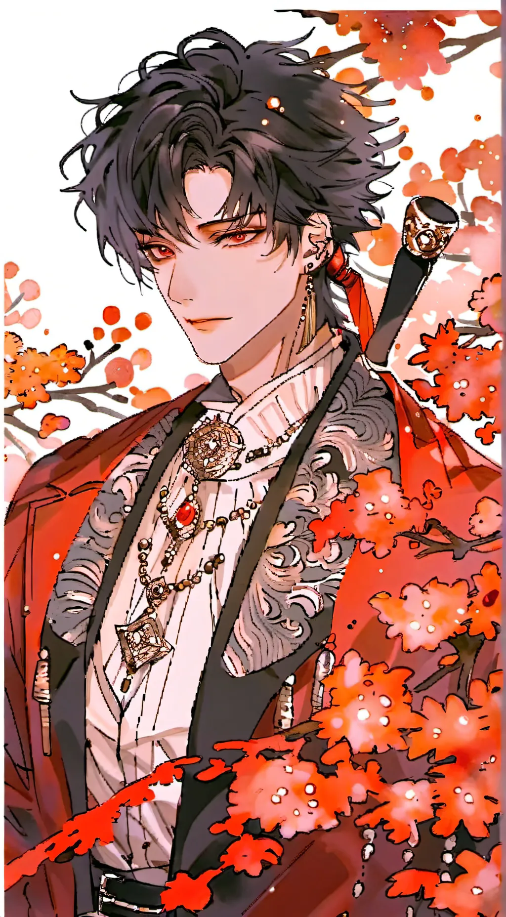 ai character: Theo (Red death) background