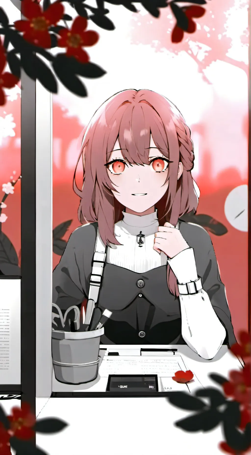 ai character: Mina 🥰🧡 background