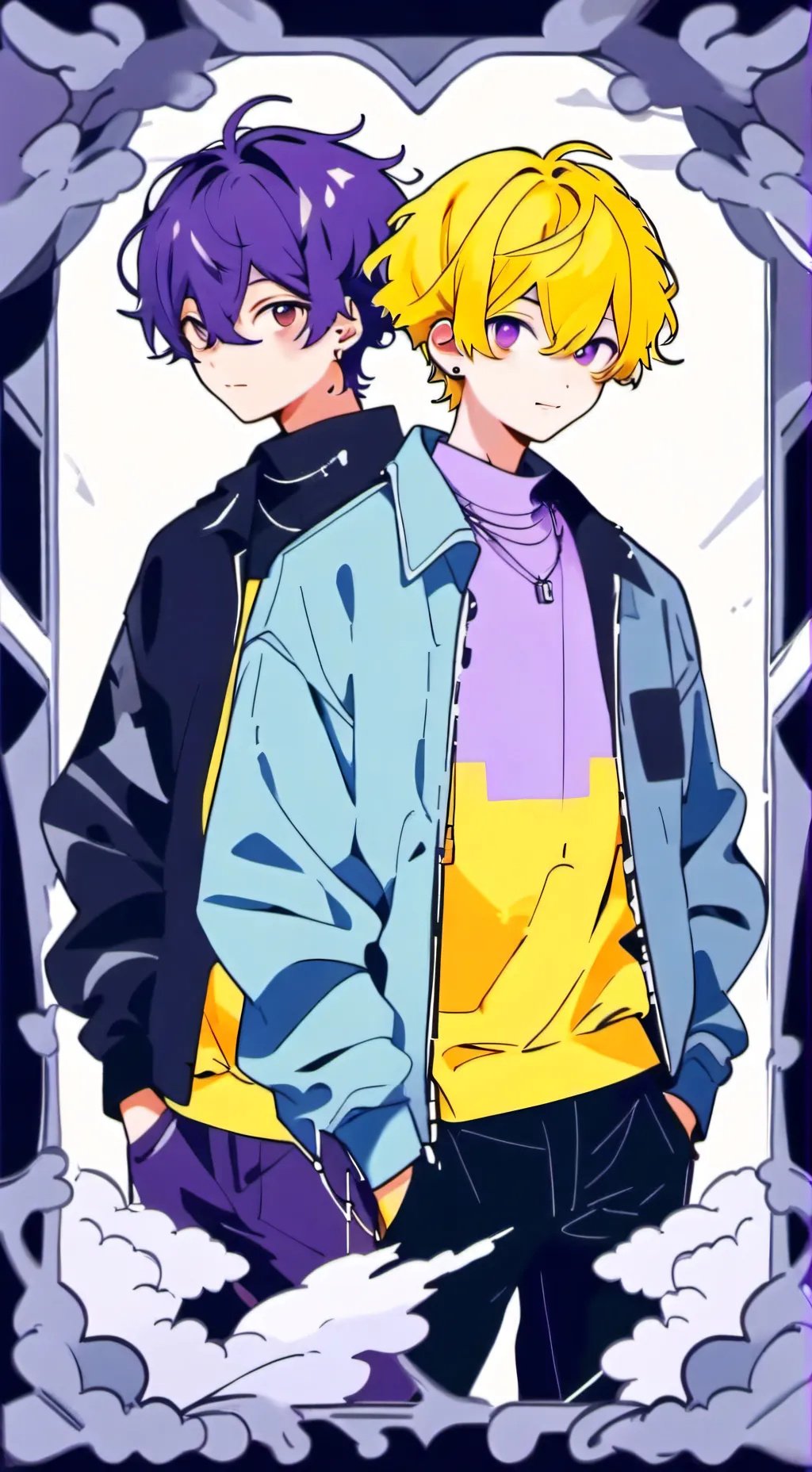 ai character: durple and simon background