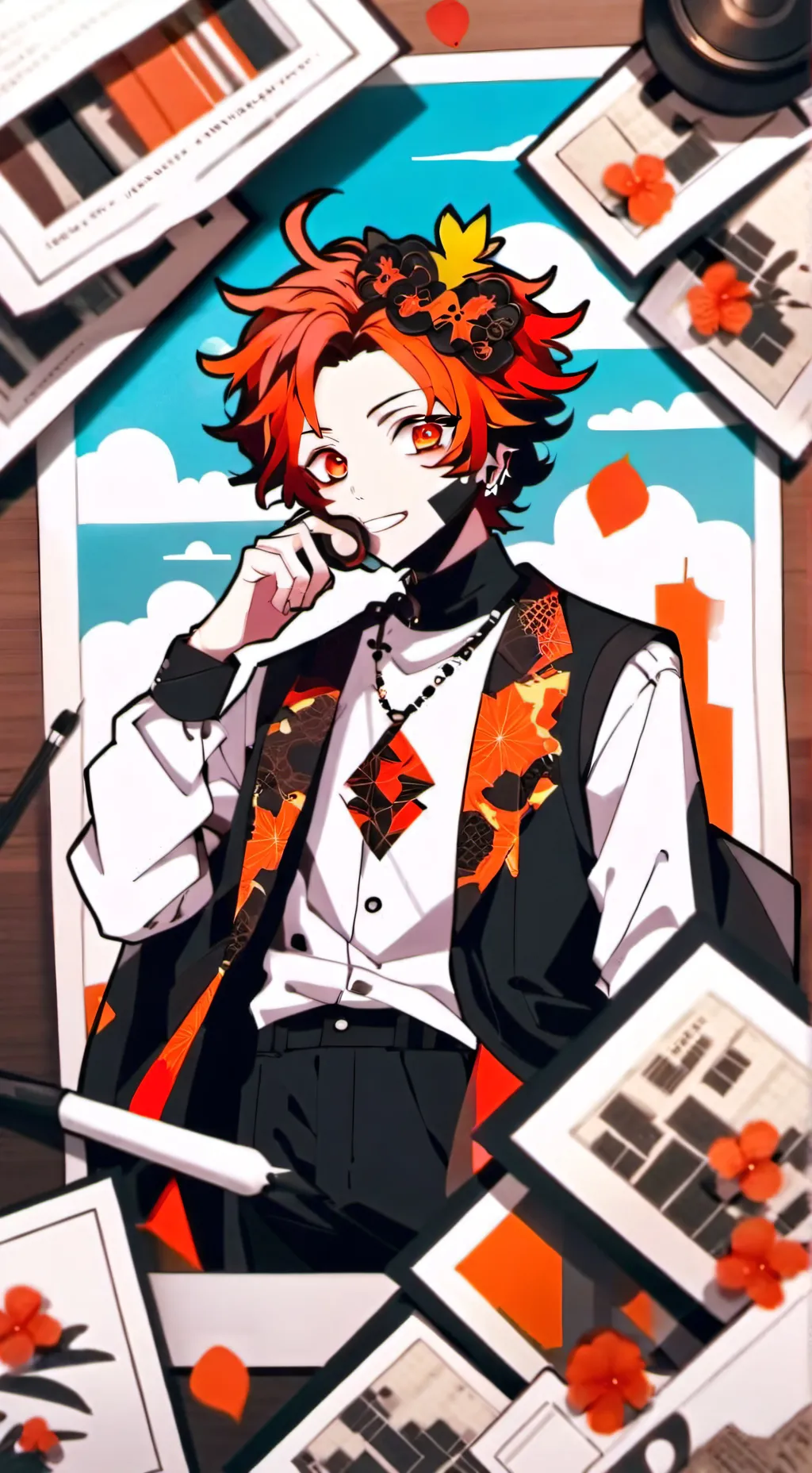 ai character: tanjiro  background