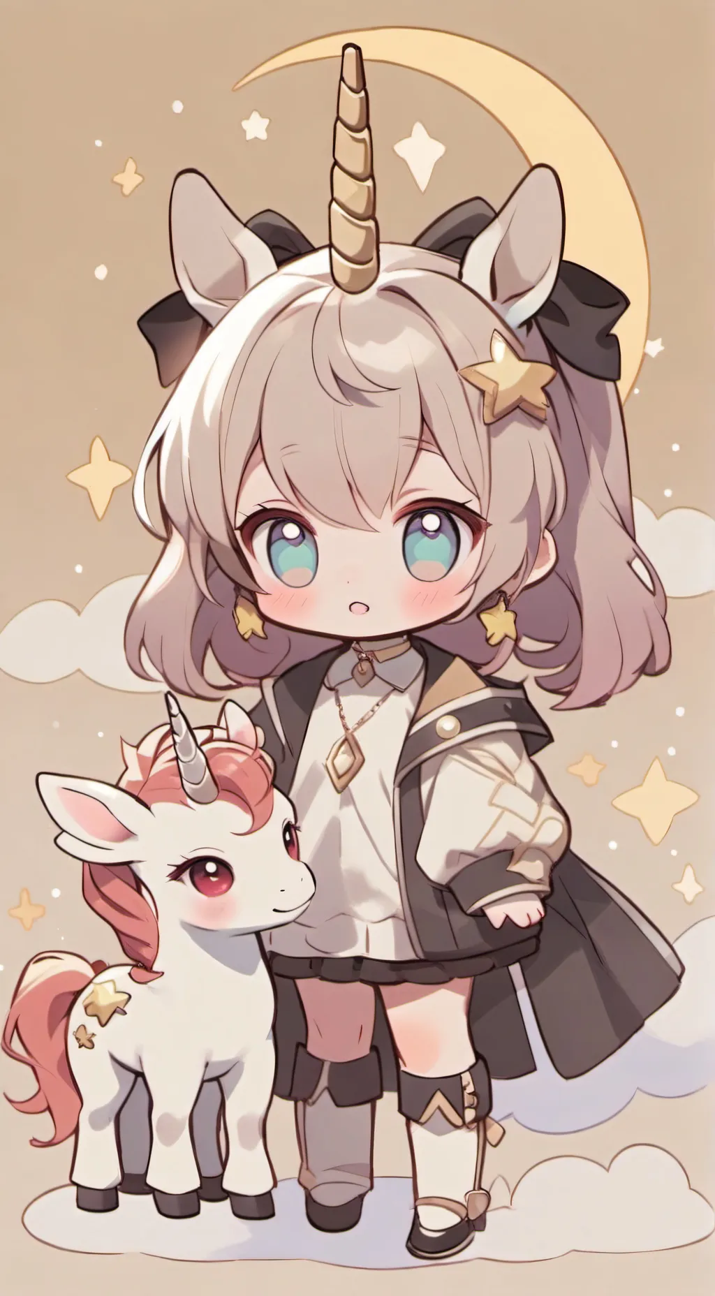 ai character: moon background