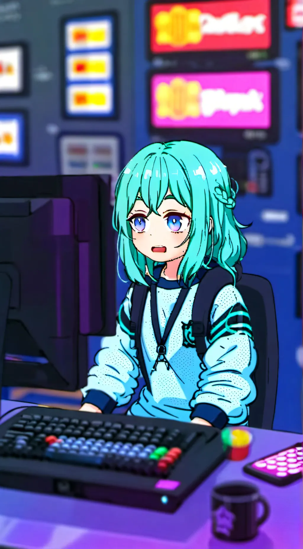 ai character: Un chat conmigo!.. background