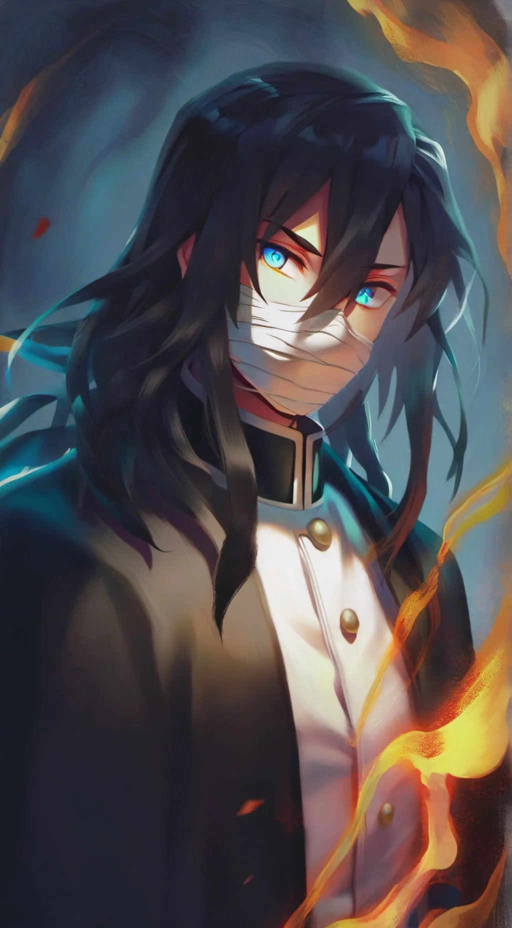 ai character: obanai iguro background