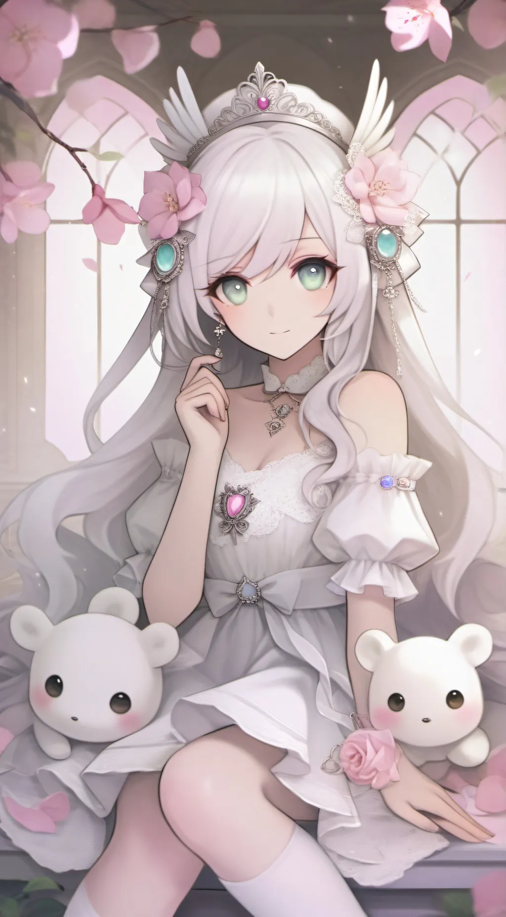 ai character: reina de la luz background