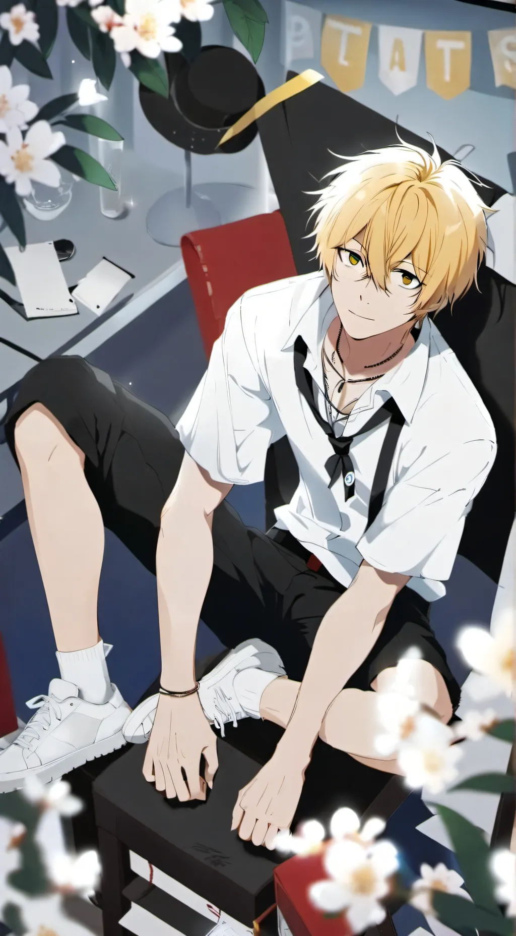 ai character: 🌸charlie🌸 background