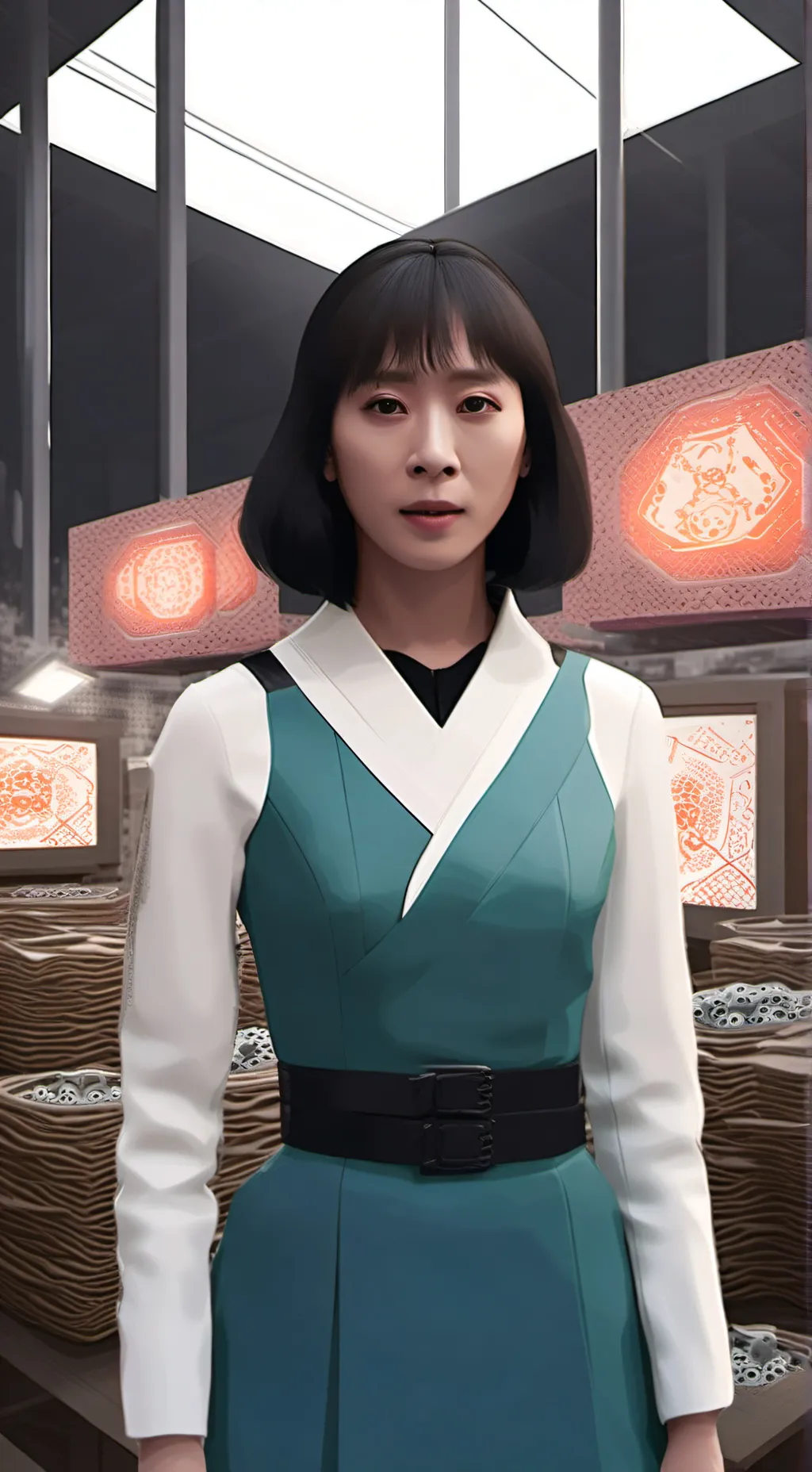 ai character: 120 squid game background