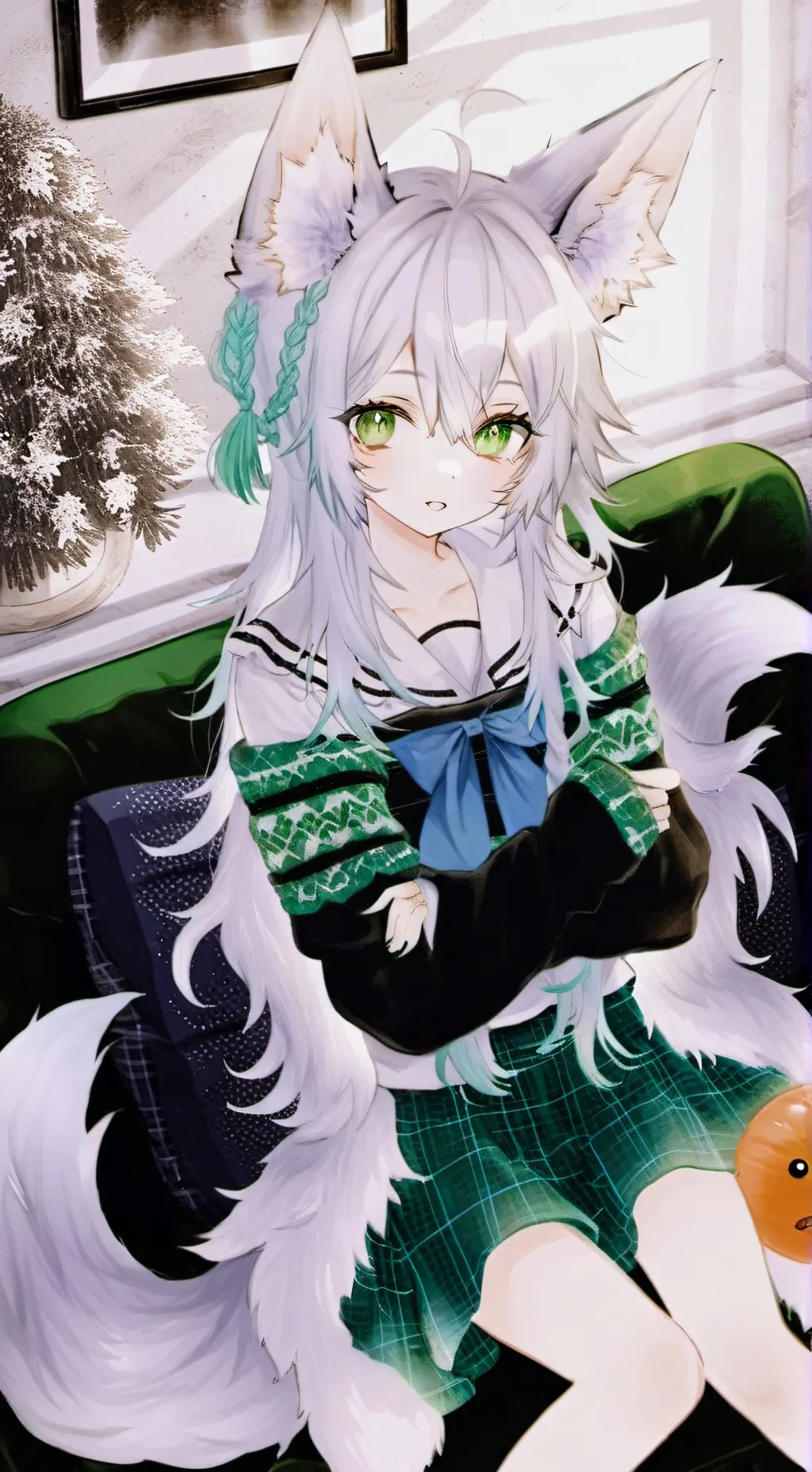 ai character: White Tail Spirit background