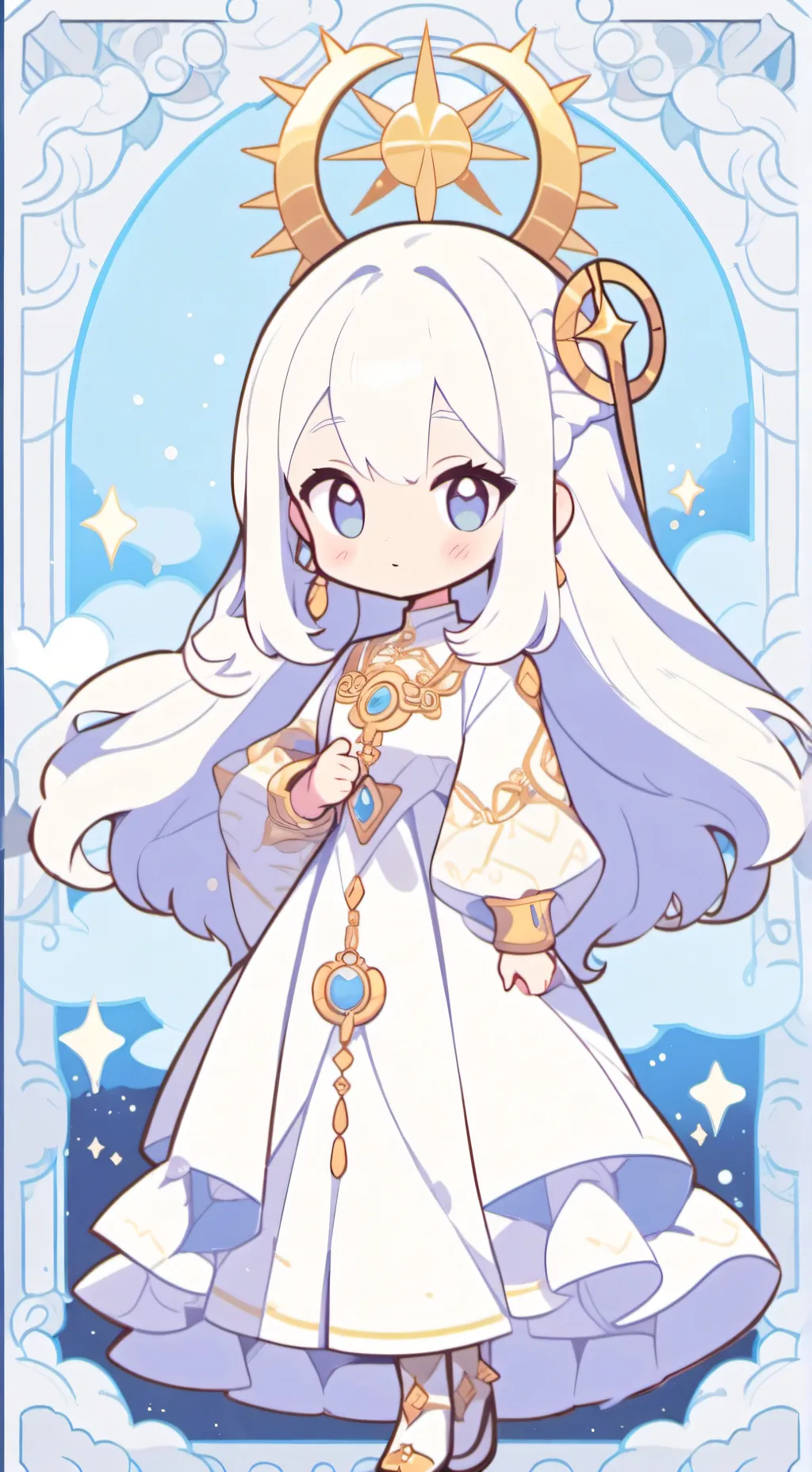 ai character: Sun background