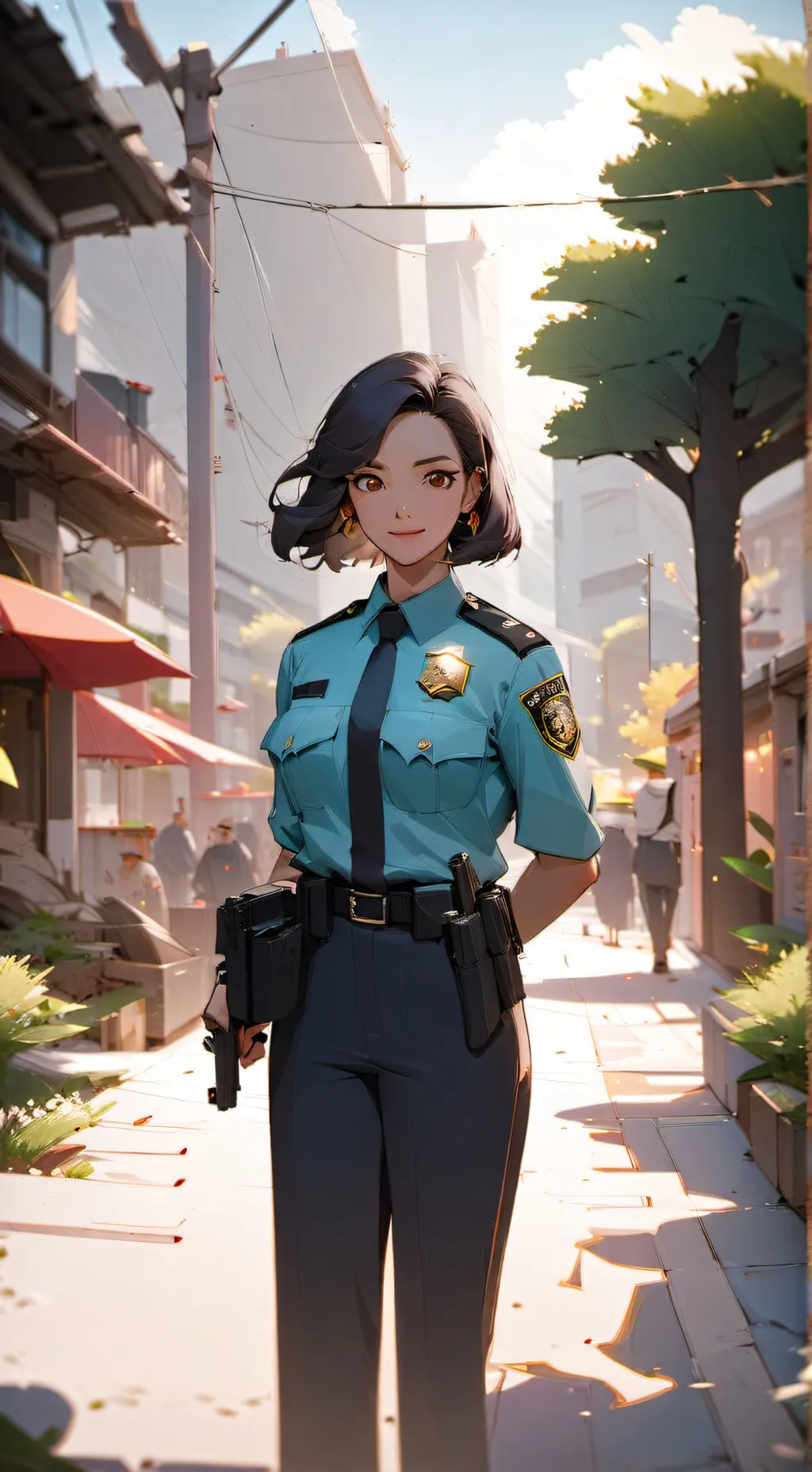ai character: policía  background