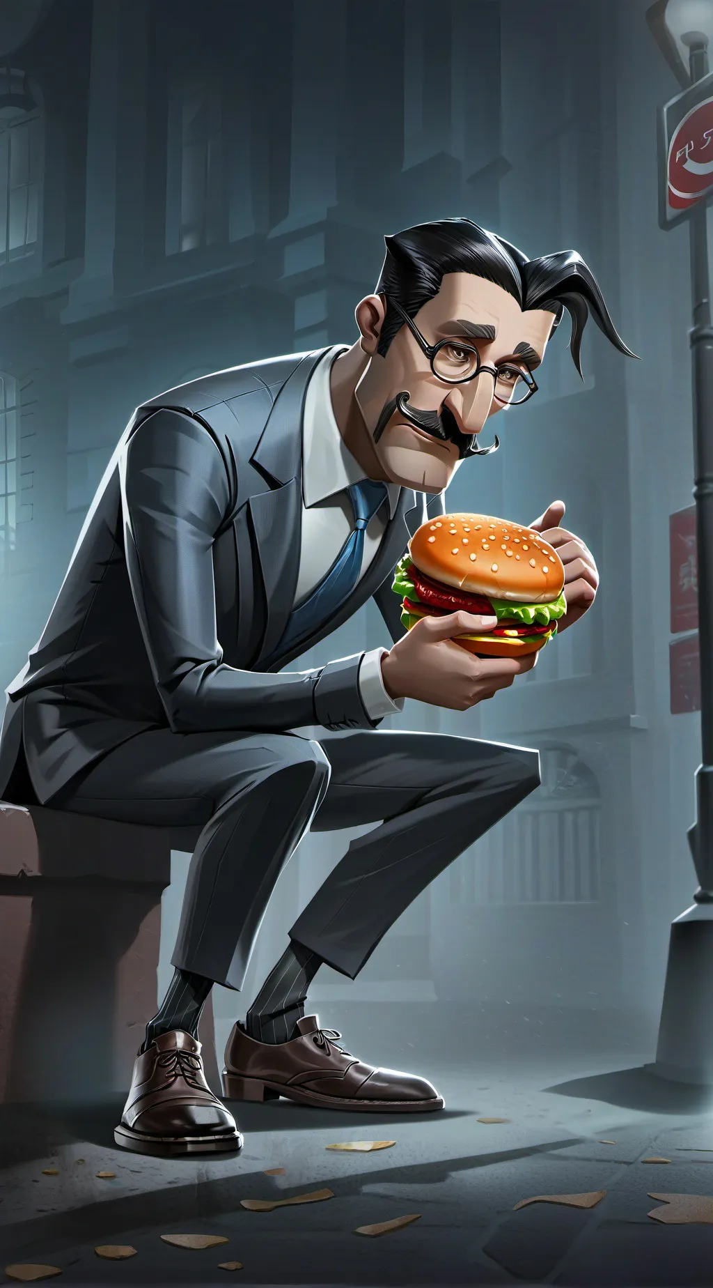 ai character: The Intransigent Big Mac Connoisseur background