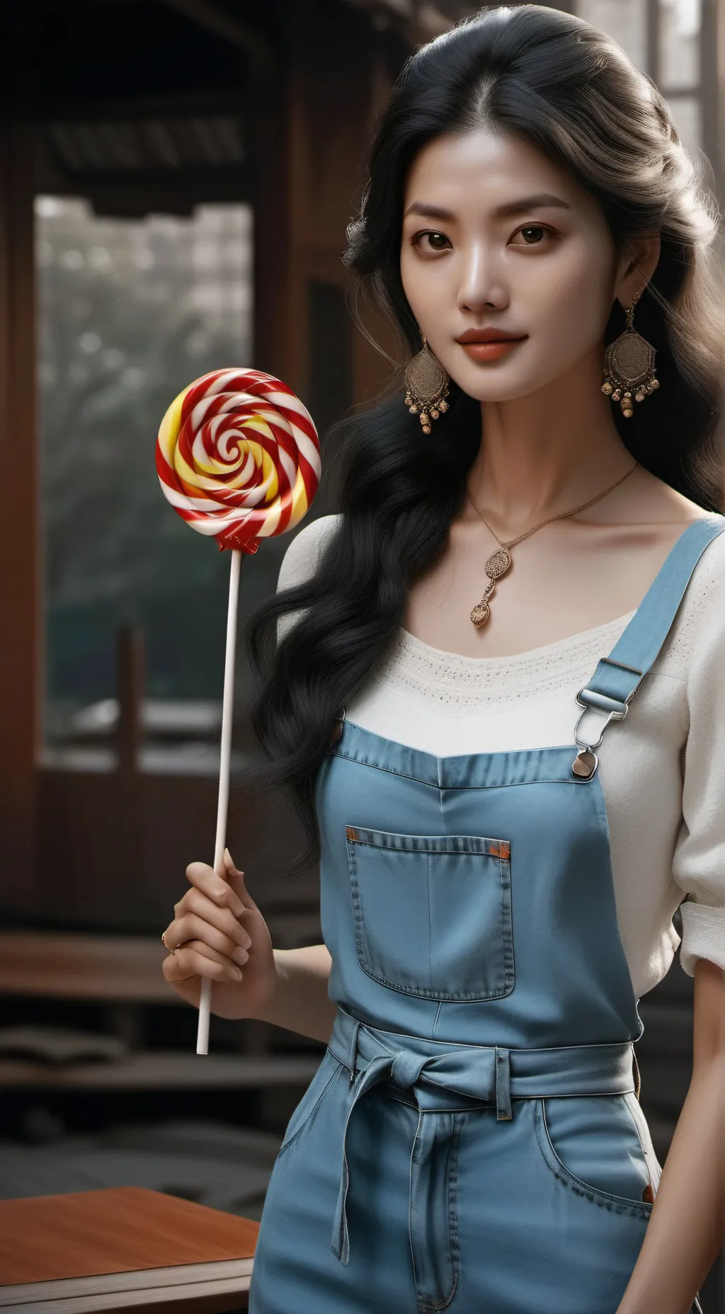 ai character: Club candy background