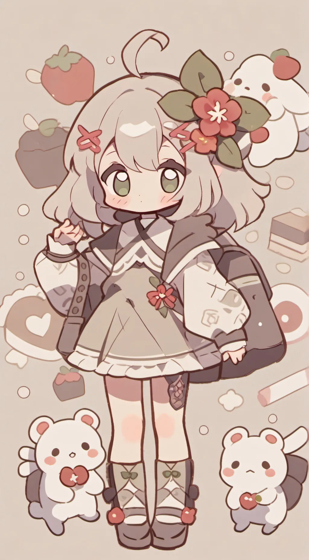 ai character: 🍰Fruitcake🍓 background