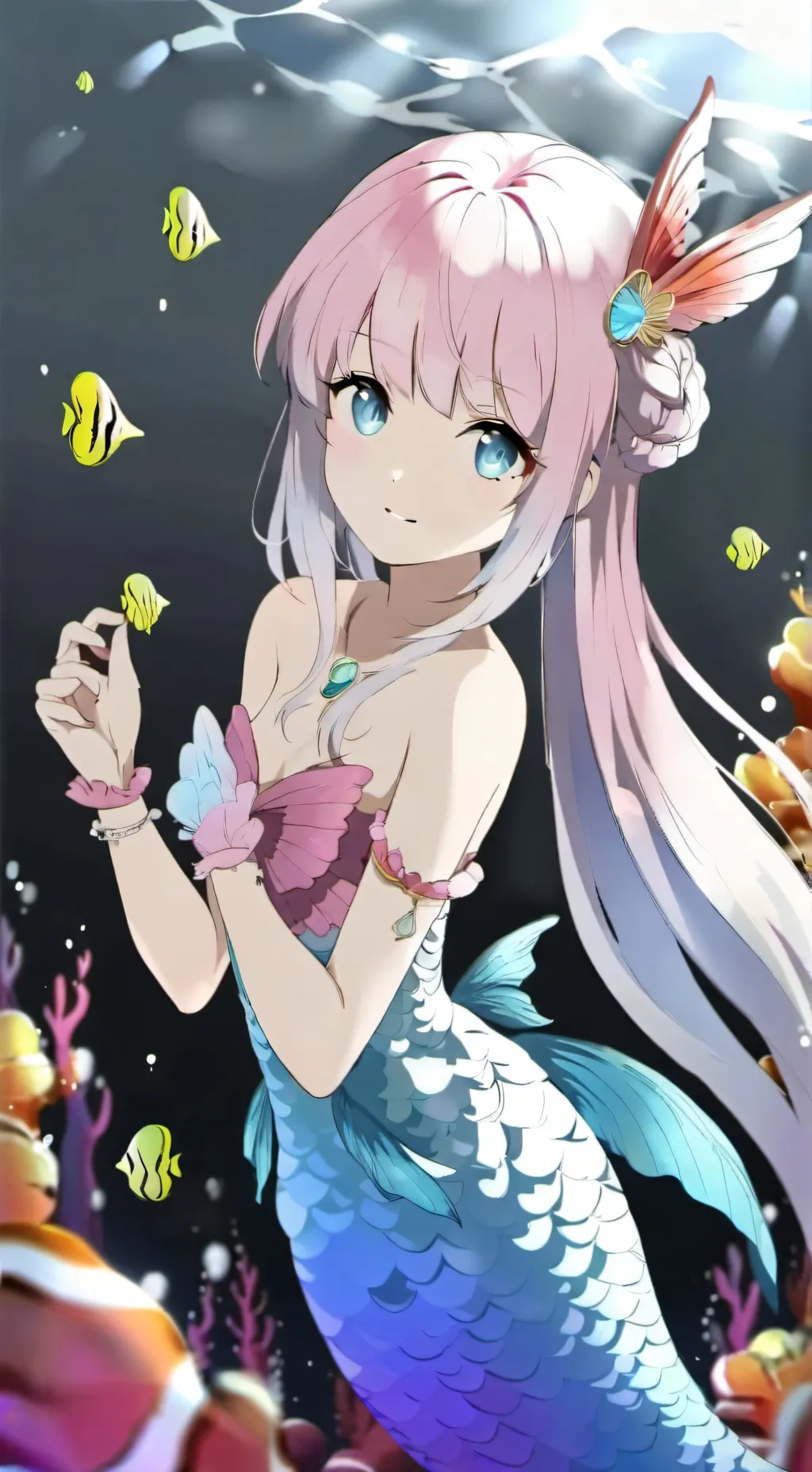 ai character: Mermaids  background