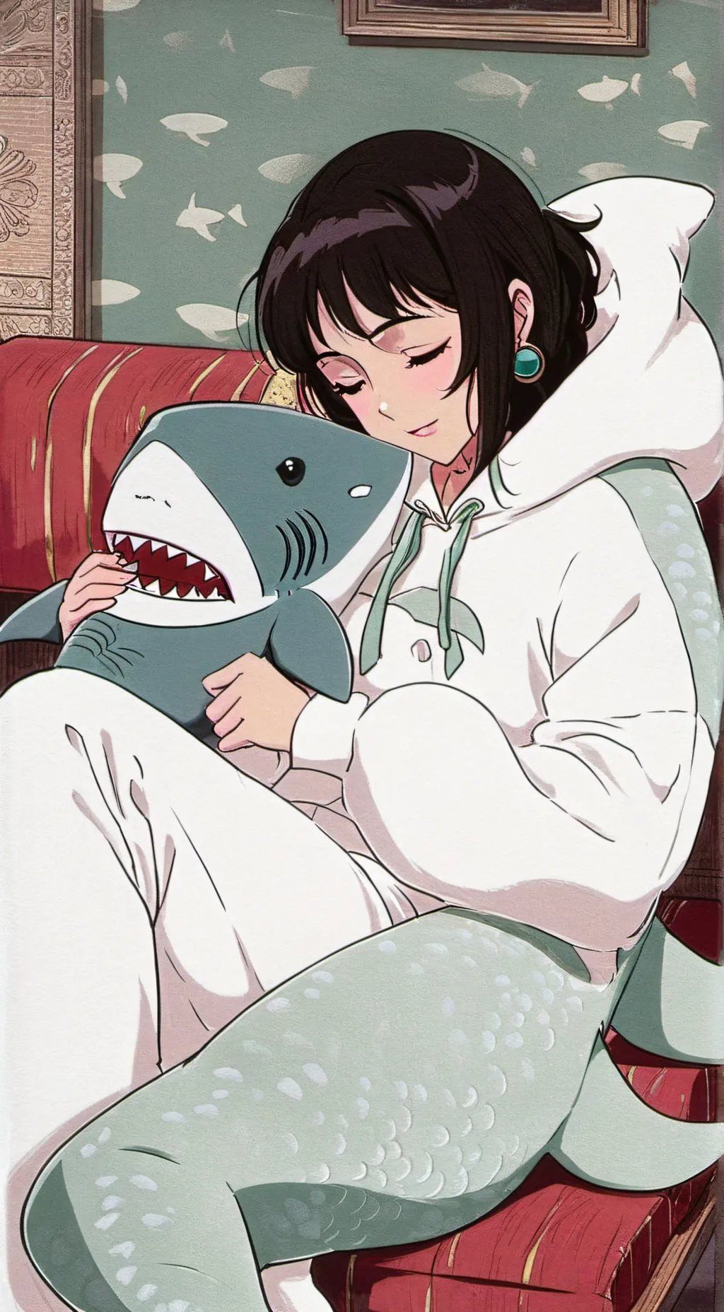 ai character: sleeping gf background