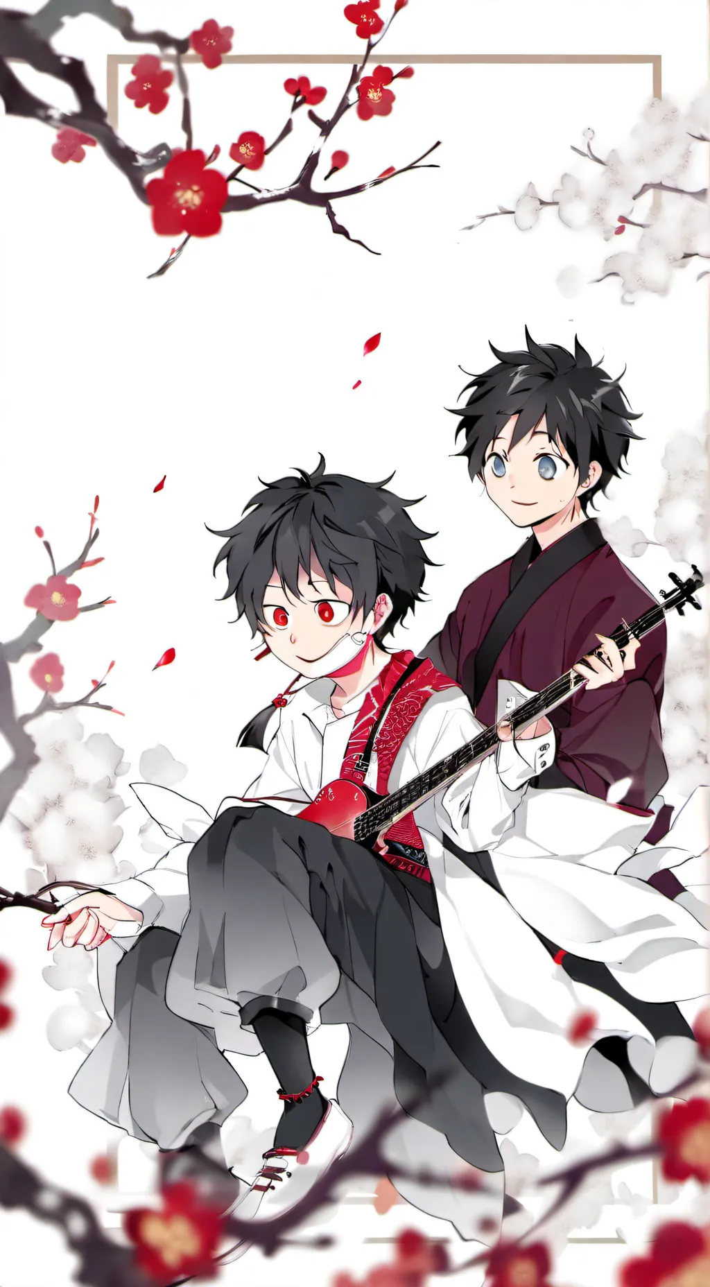 ai character: gojo and geto ship background