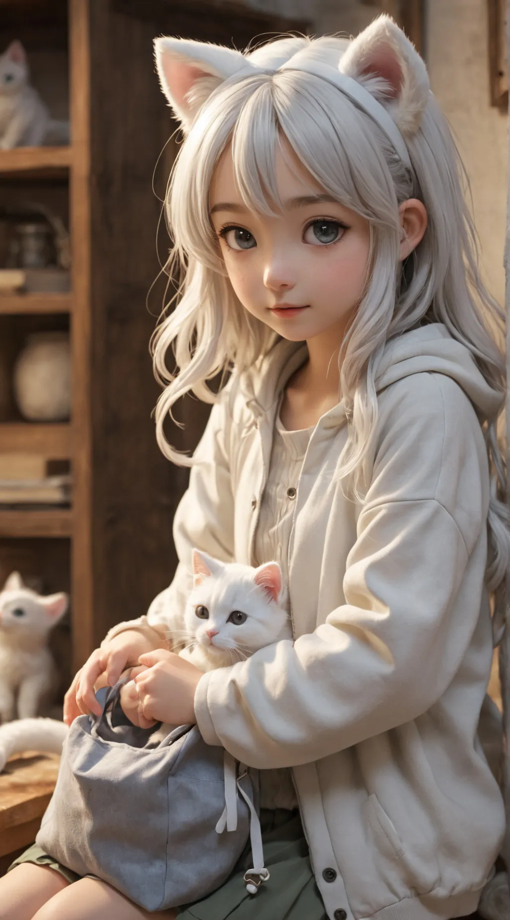 ai character: Wenda the White Spirit background