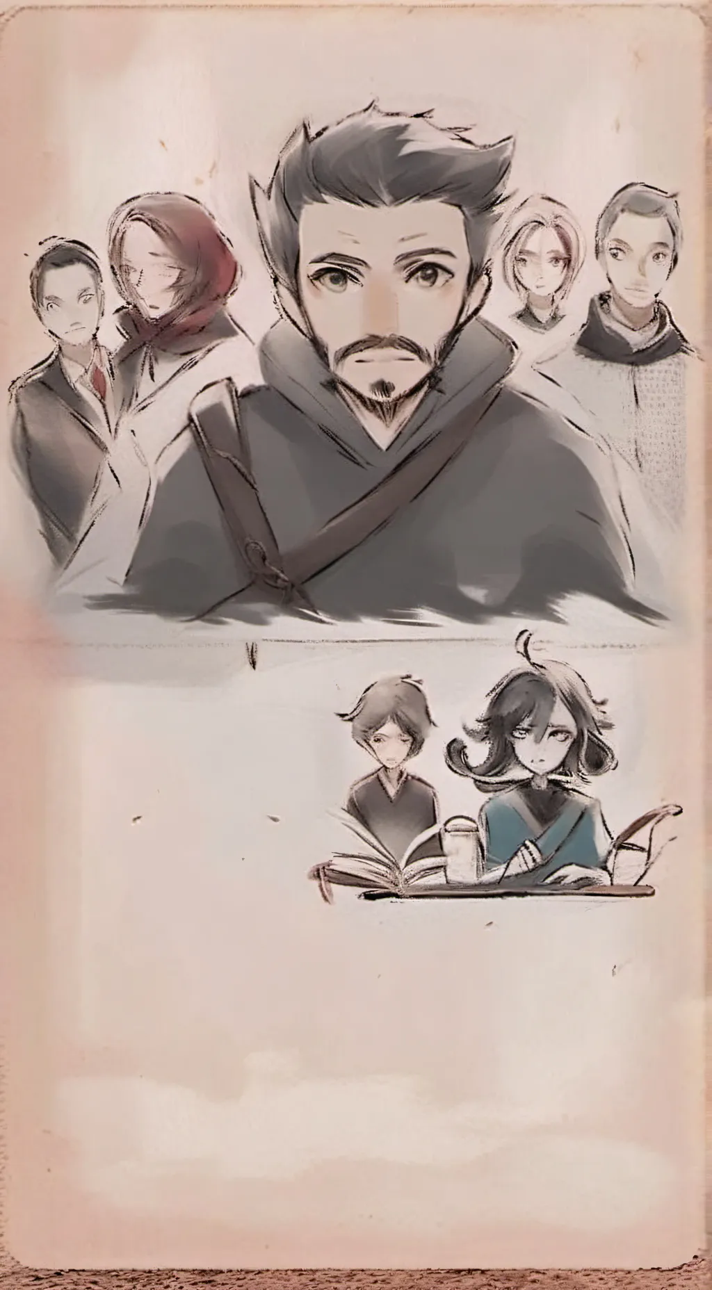 ai character: wenda and gray background