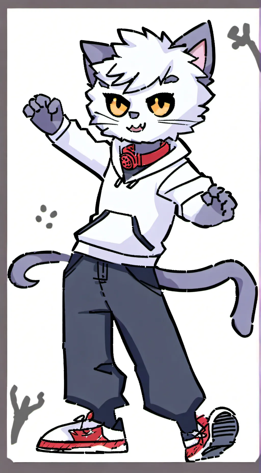 ai character: cat boy new background