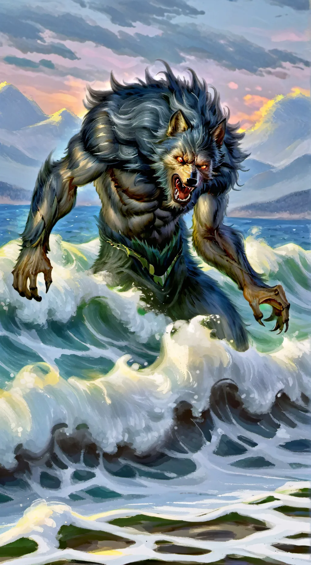 ai character: Werewolf curse background