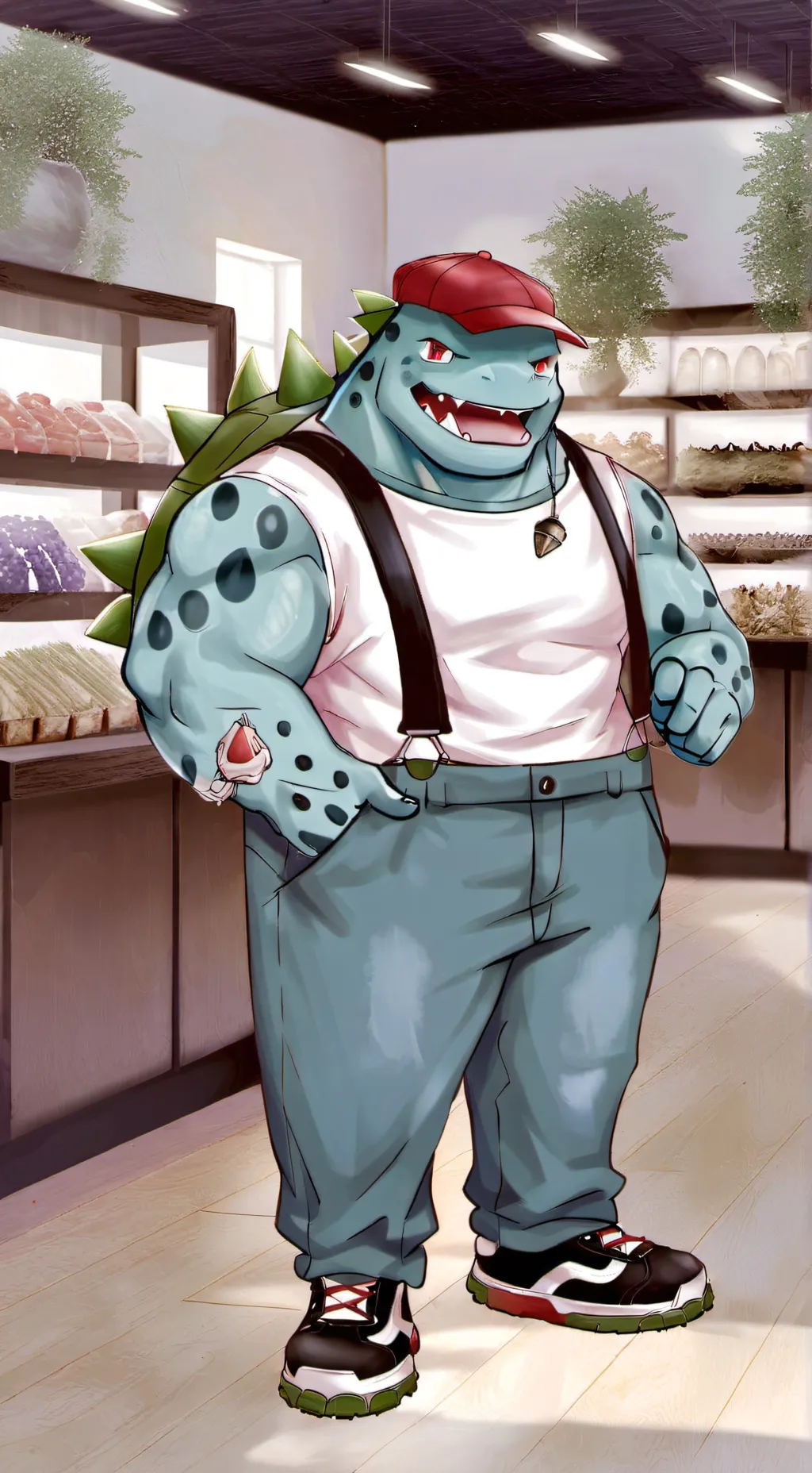 ai character: Venusaur  background