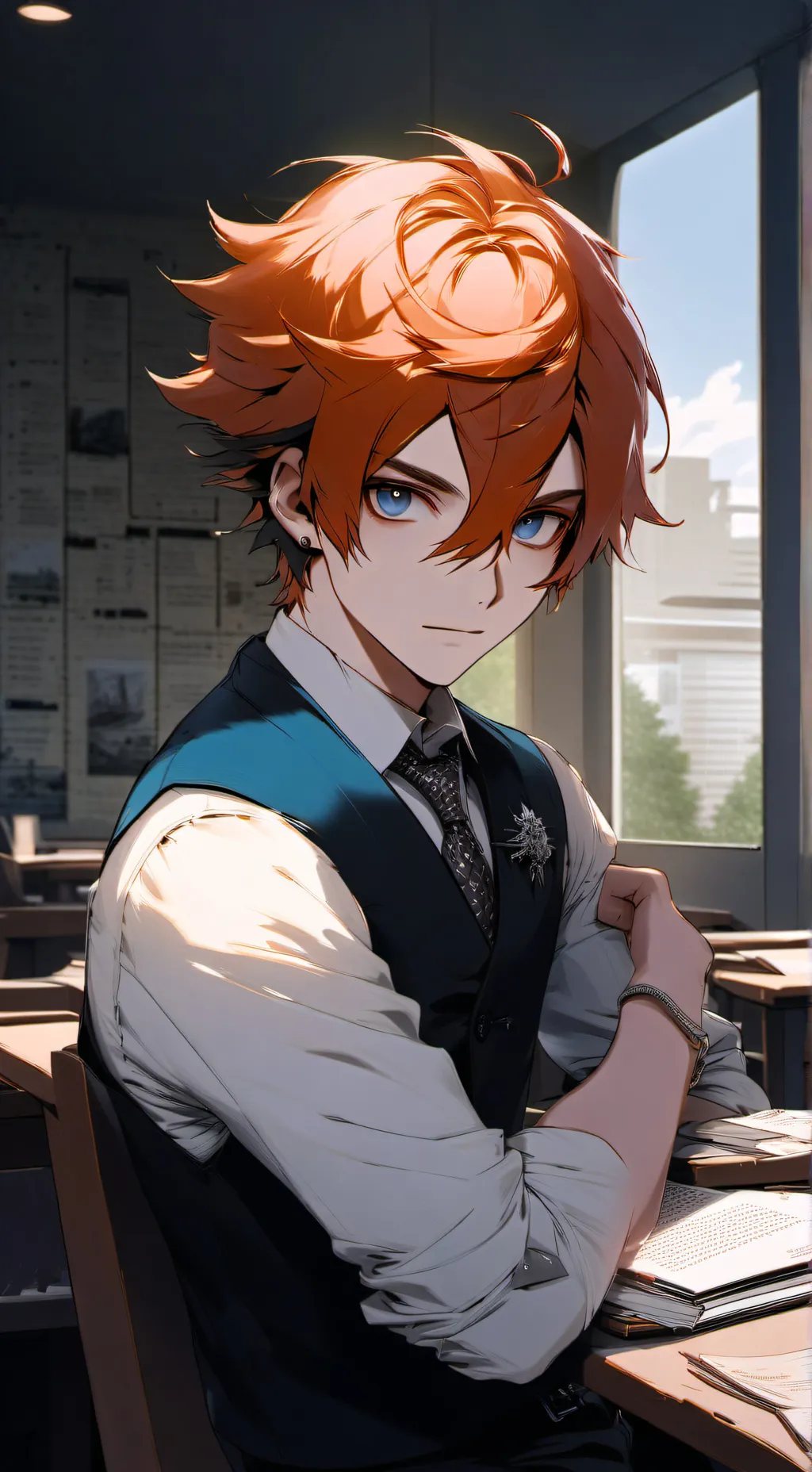 ai character: Théo background