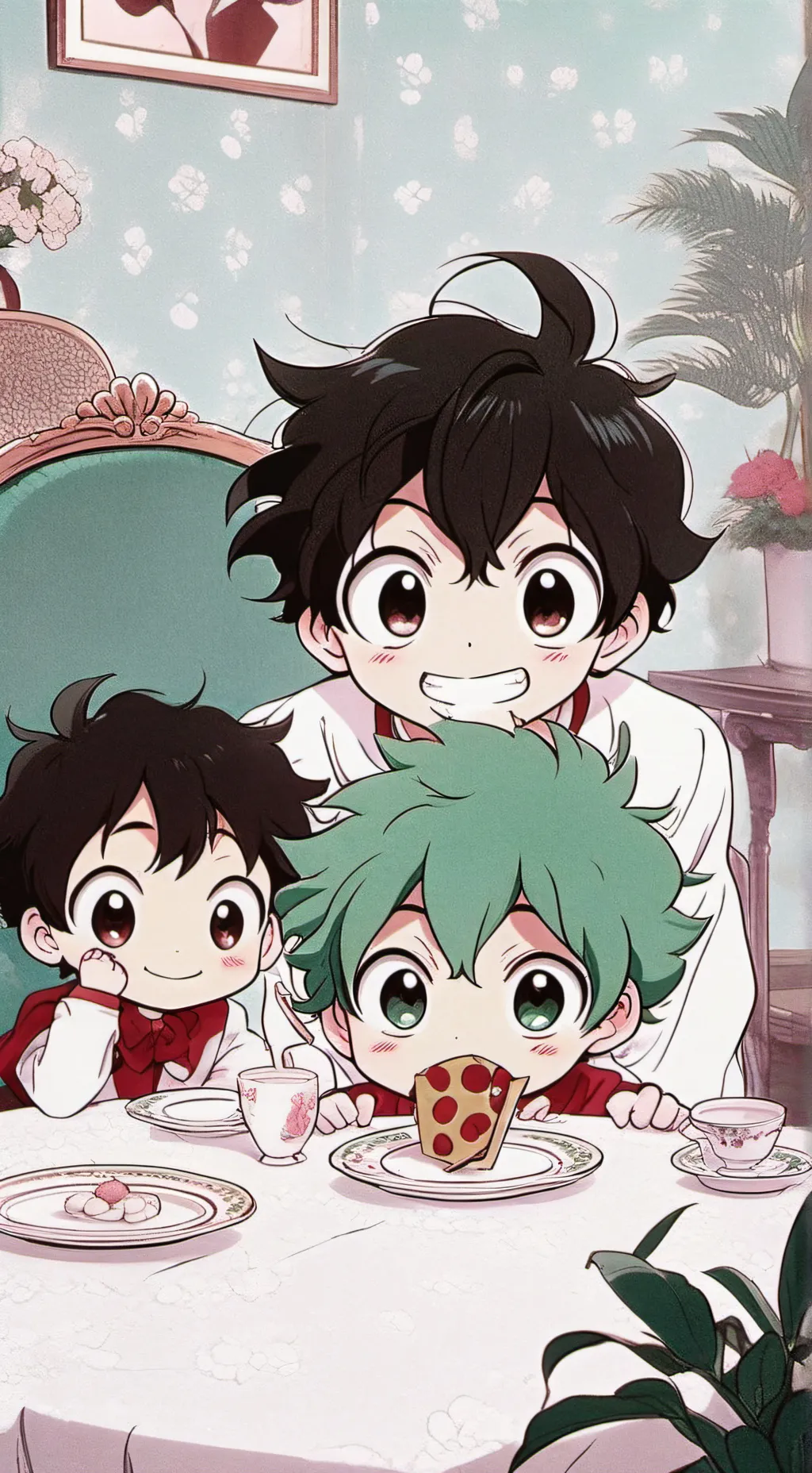 ai character: MHA contra Black C background