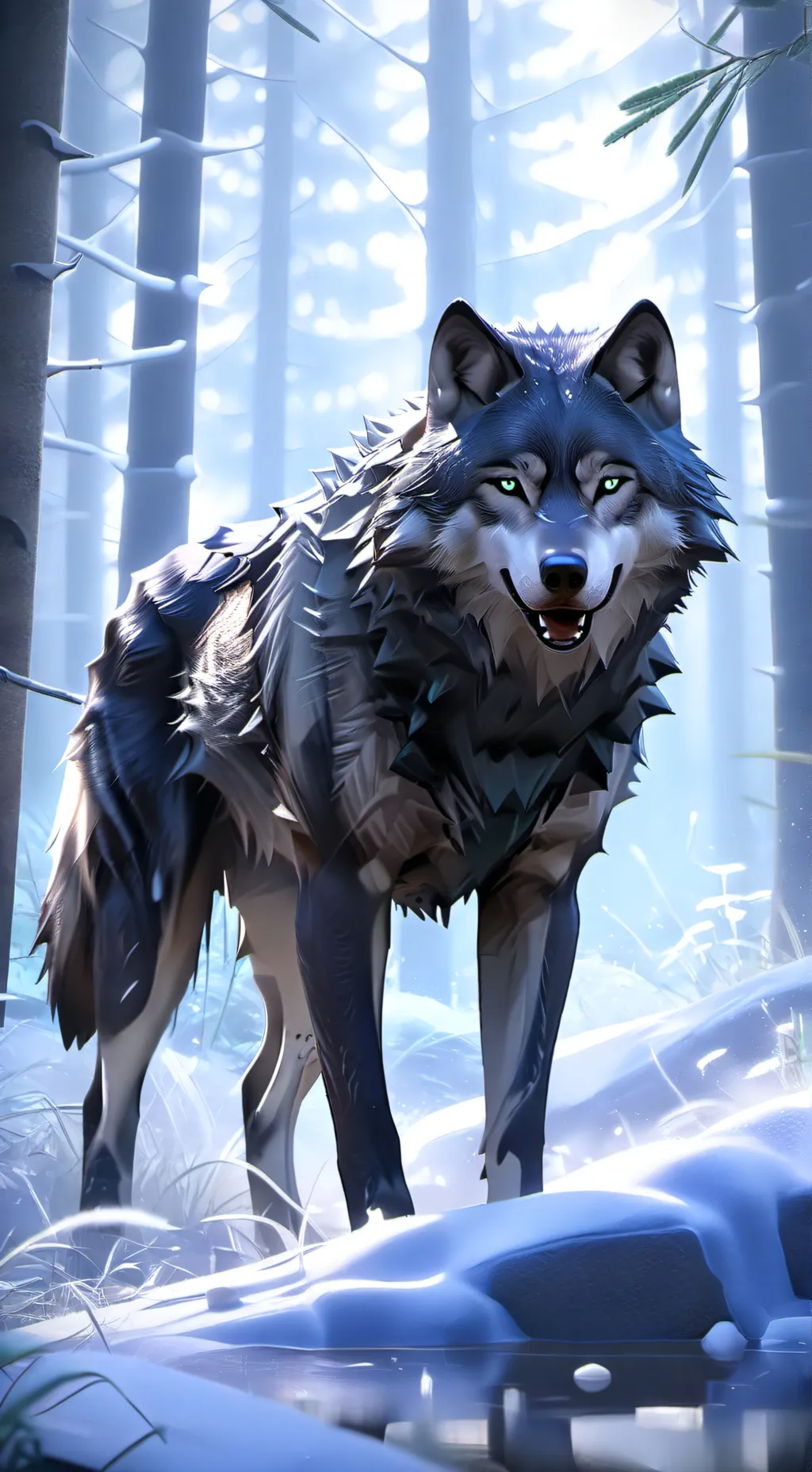 ai character: alpha wolf background