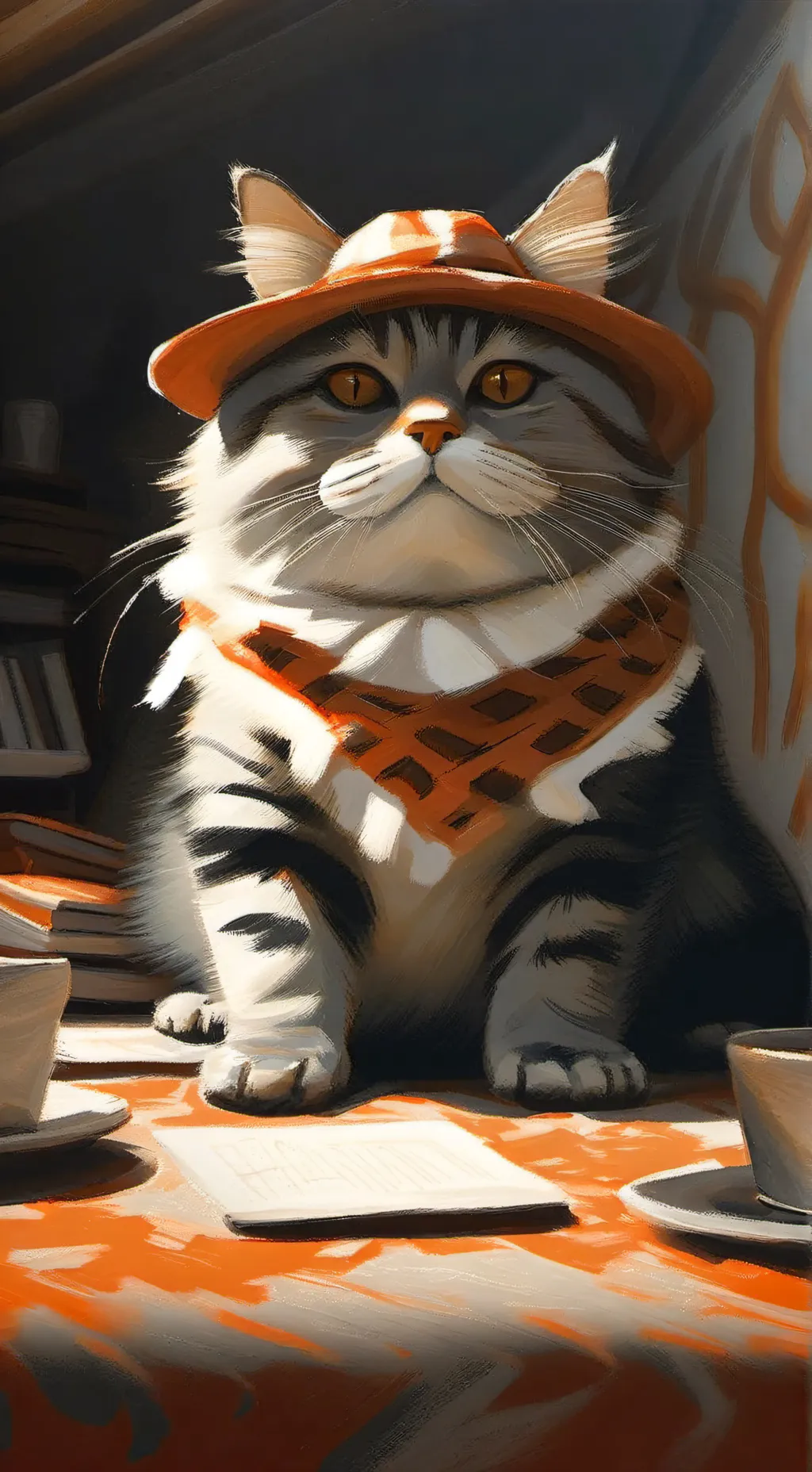 ai character: simplemente un gat background