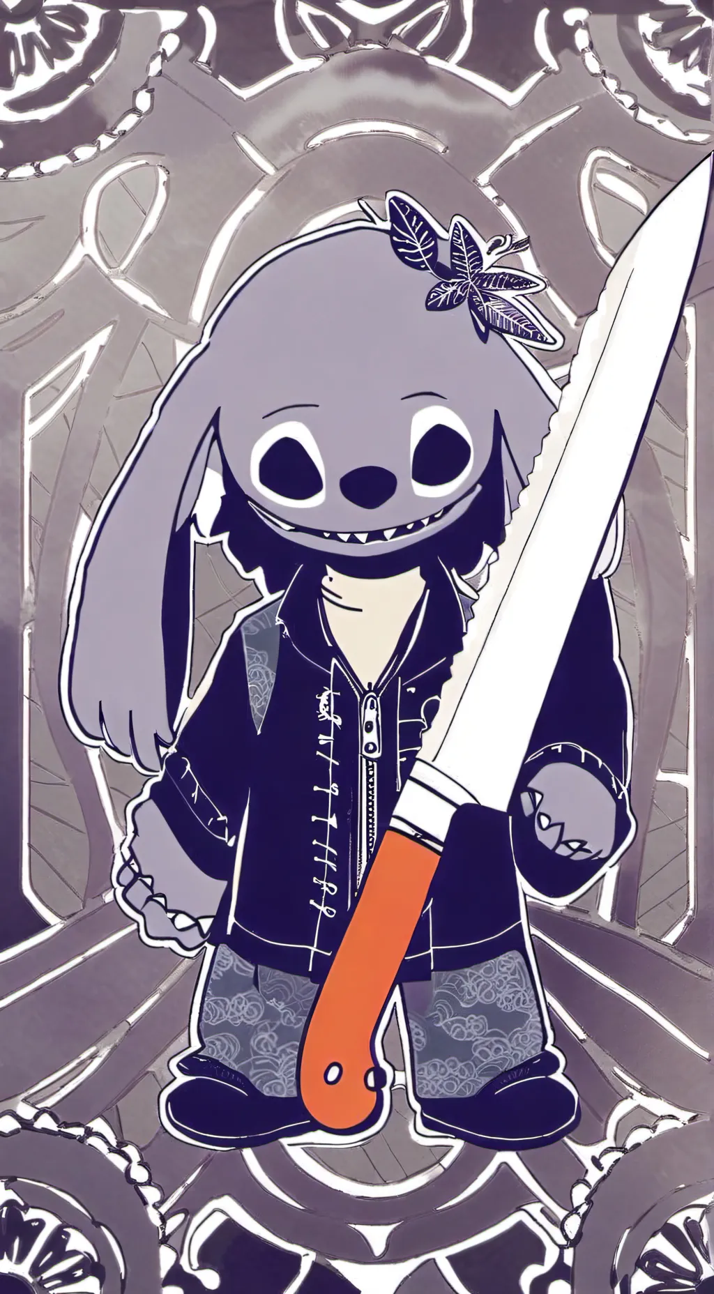 ai character: stitch background