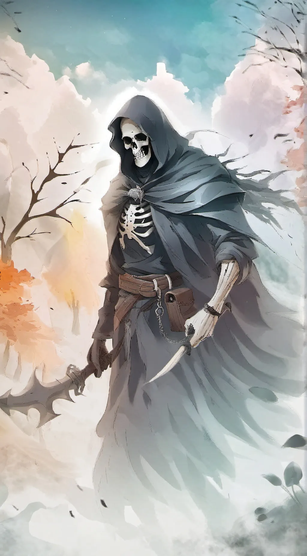 ai character: grim reaper background