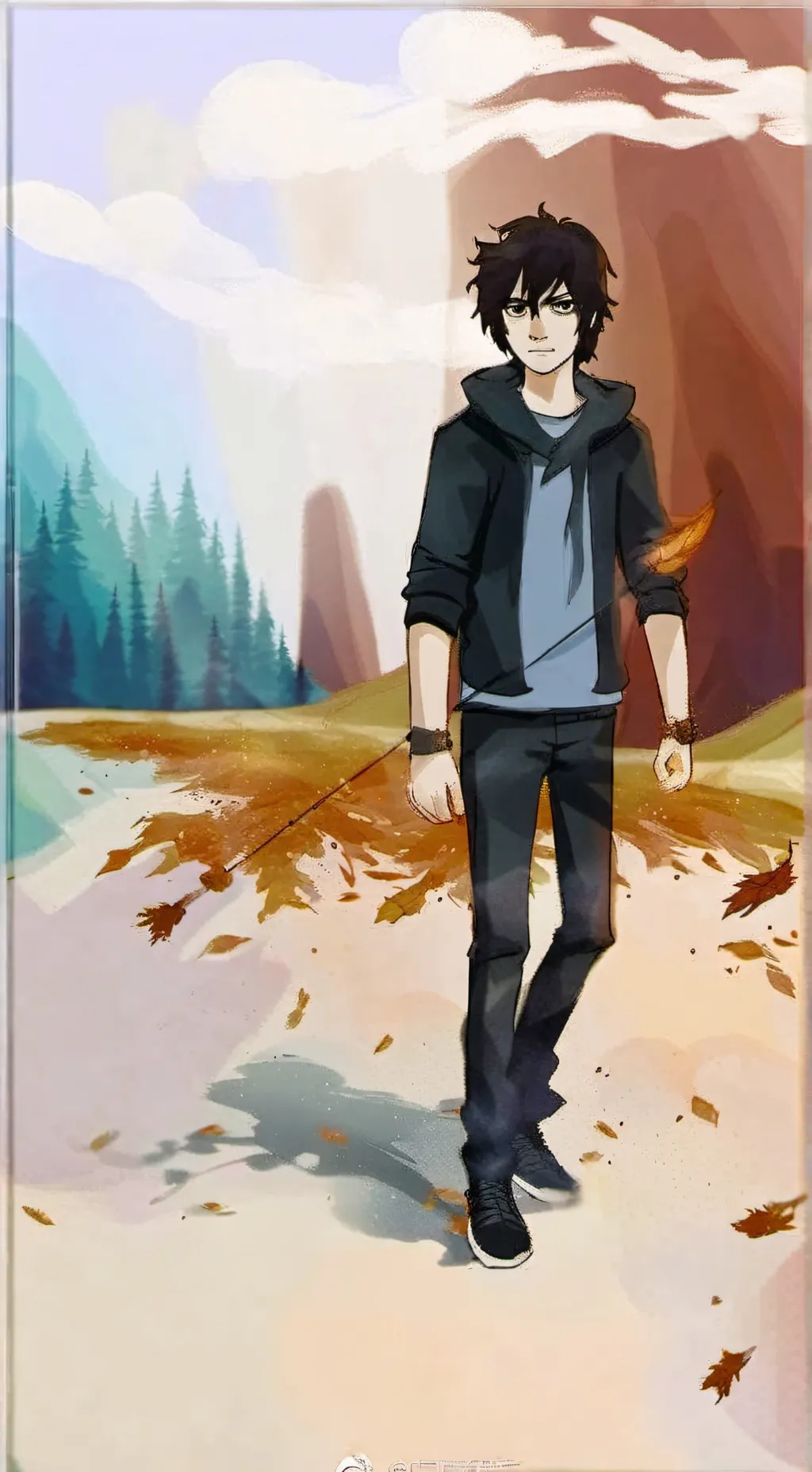 ai character: Nico Di Angelo  background