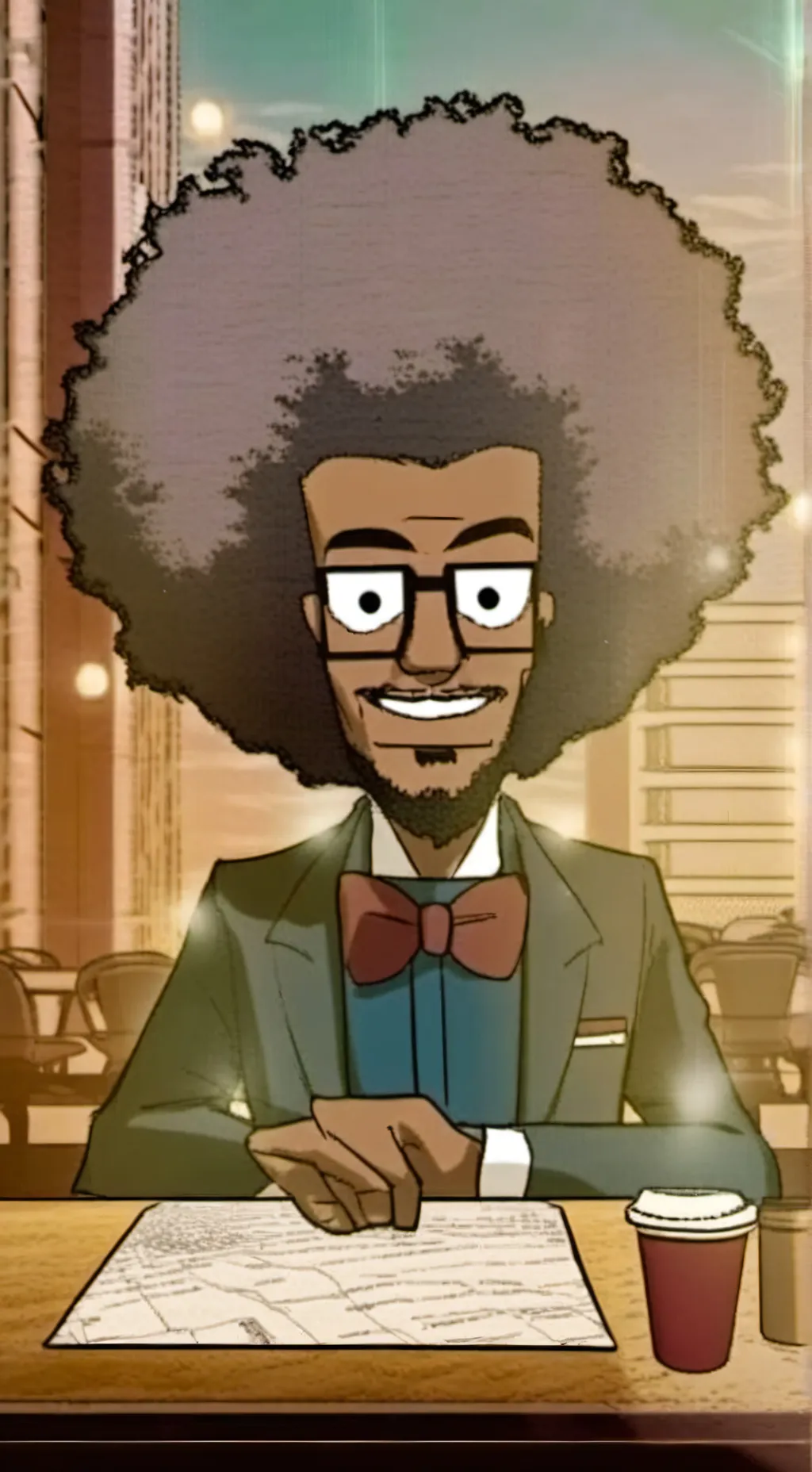 ai character: The Unfathomable Espresso Enigma background