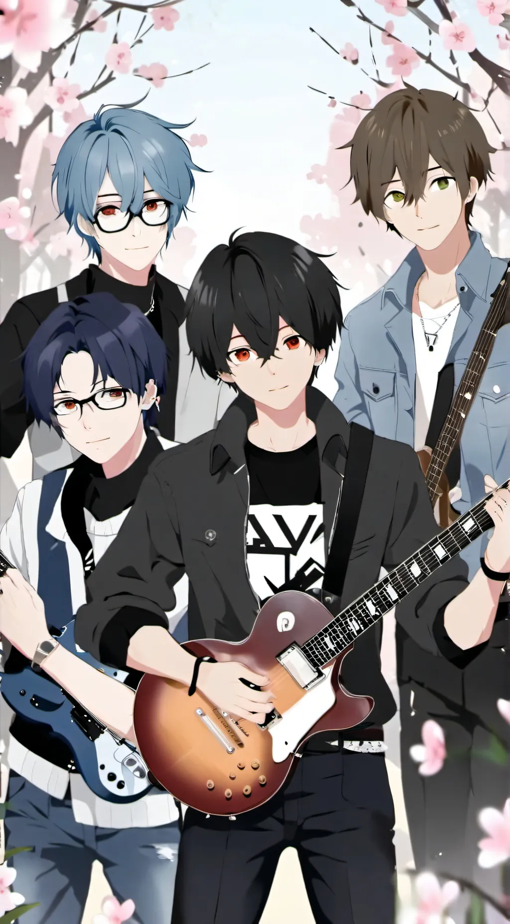 ai character: boy band background