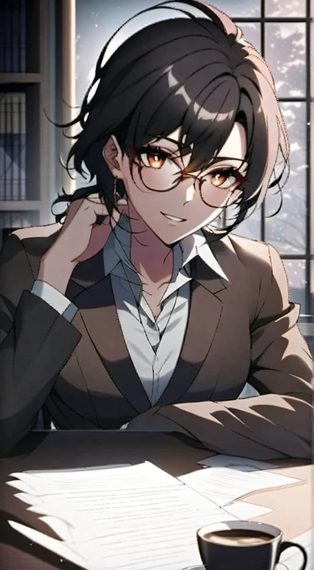 ai character: Luna background