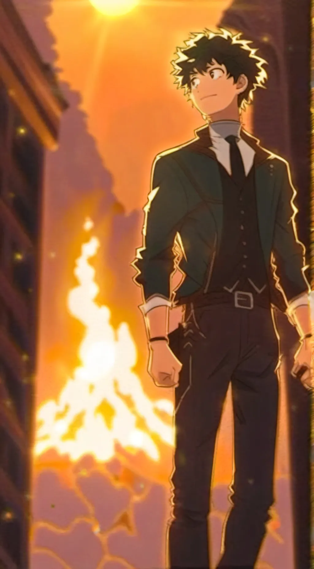 ai character: Deku  background