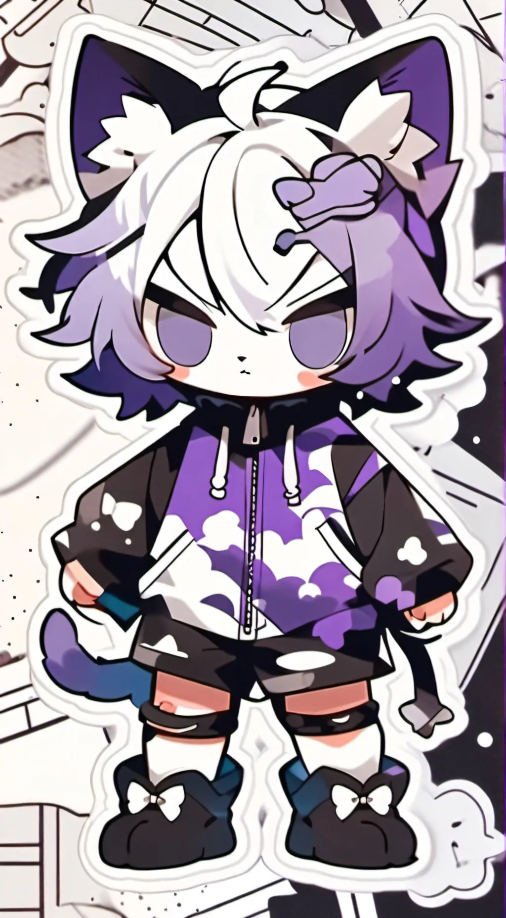 ai character: purp background