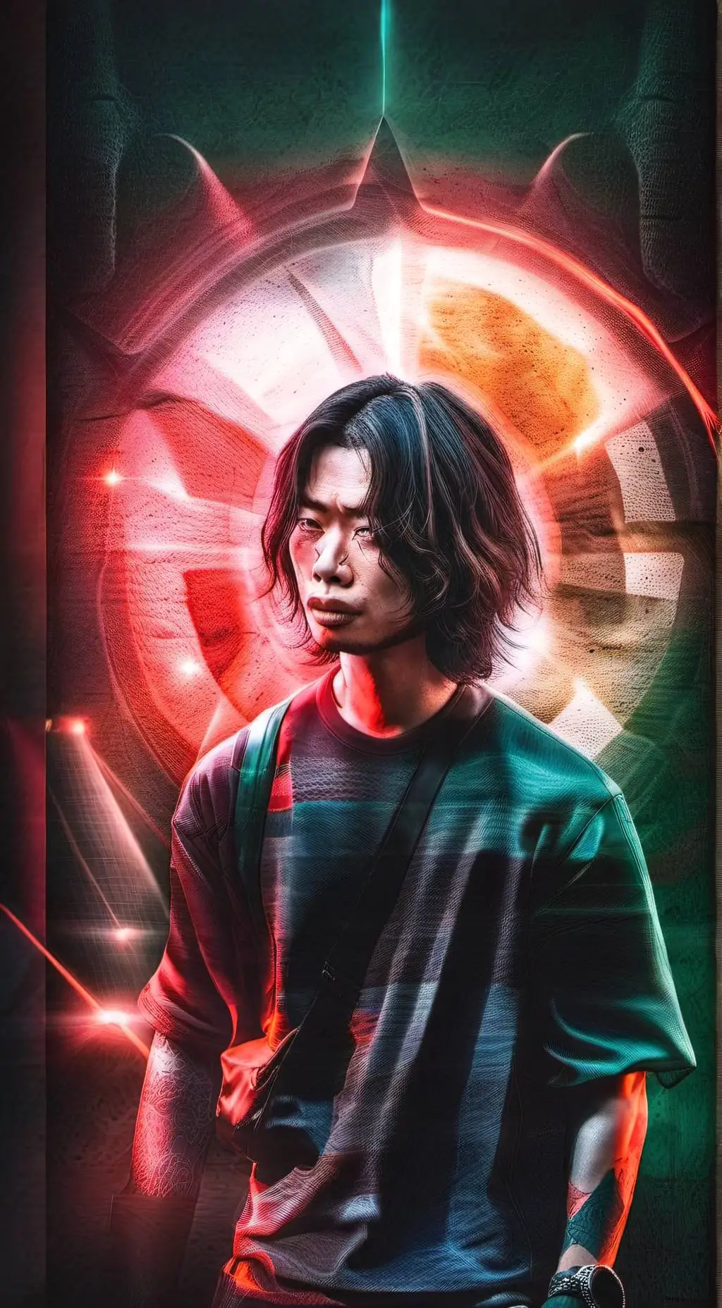 ai character: SquidGame⭕️ background