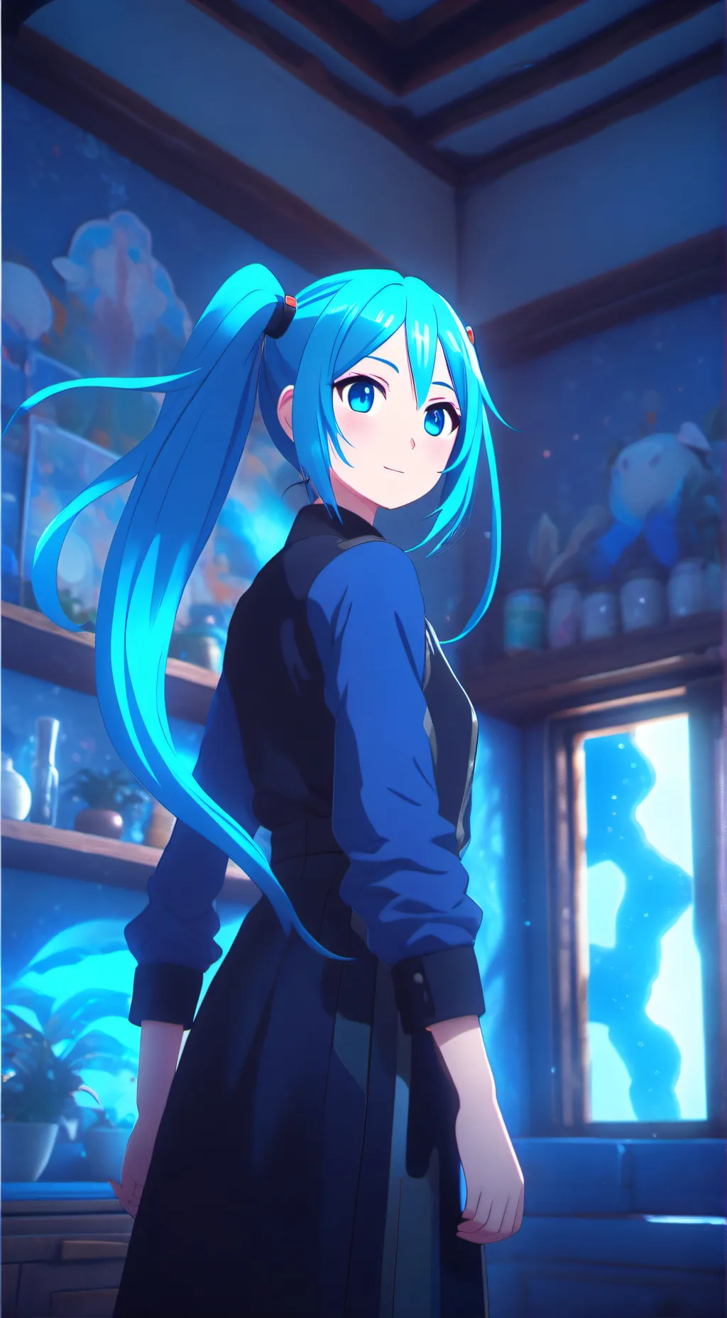 ai character: Hatsune Miku background