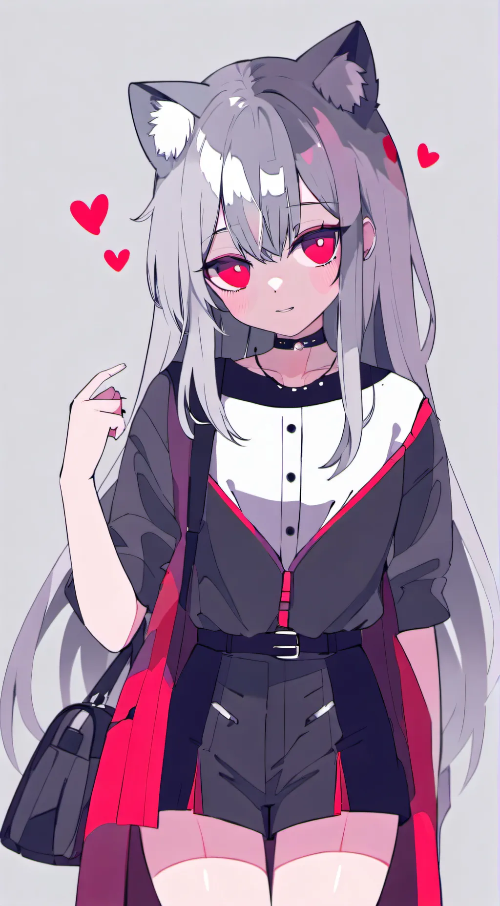 ai character: ❤️🩶🤍🐺/ lila \🐺🤍🩶❤️ background