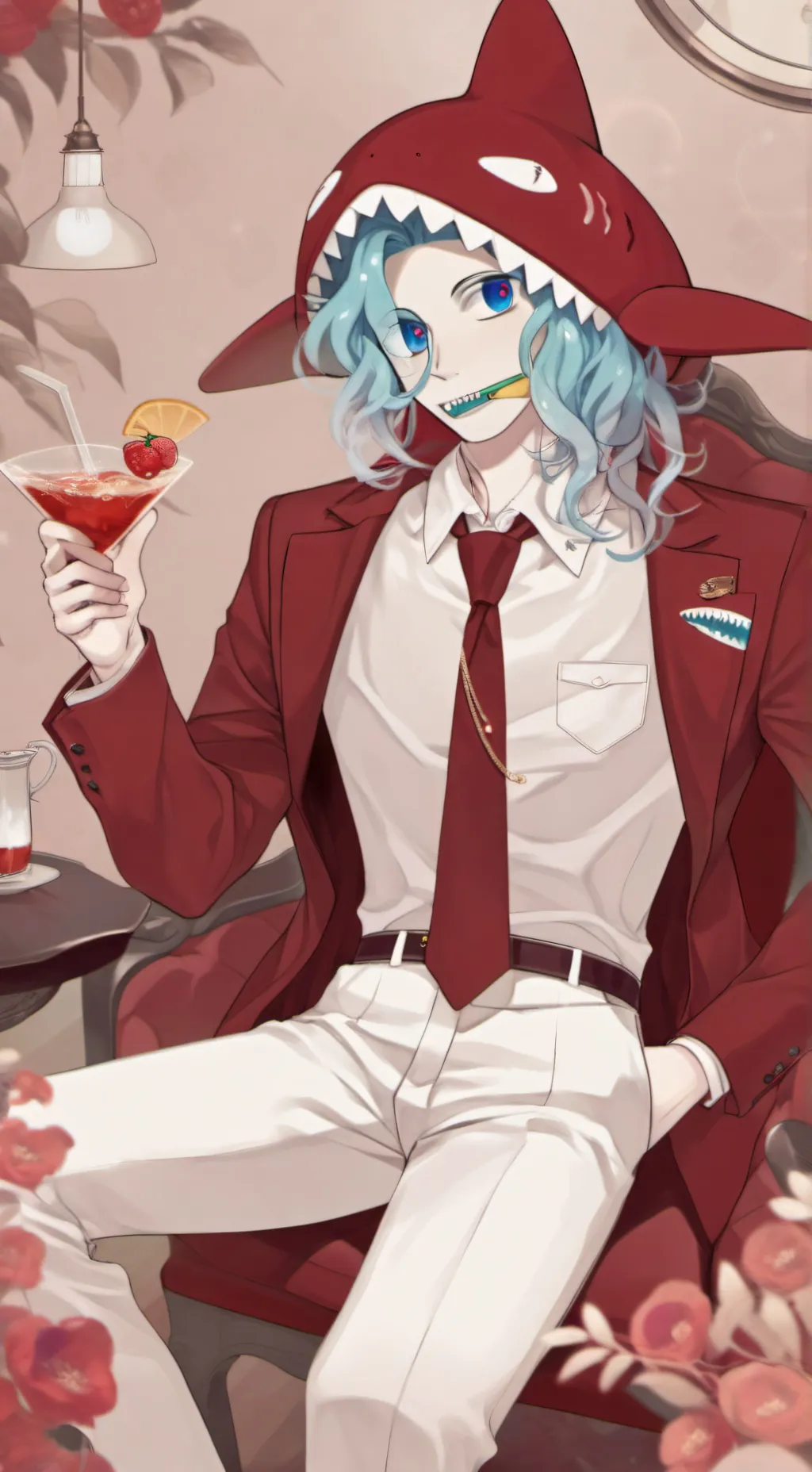 ai character: Sugarcane Transfur background