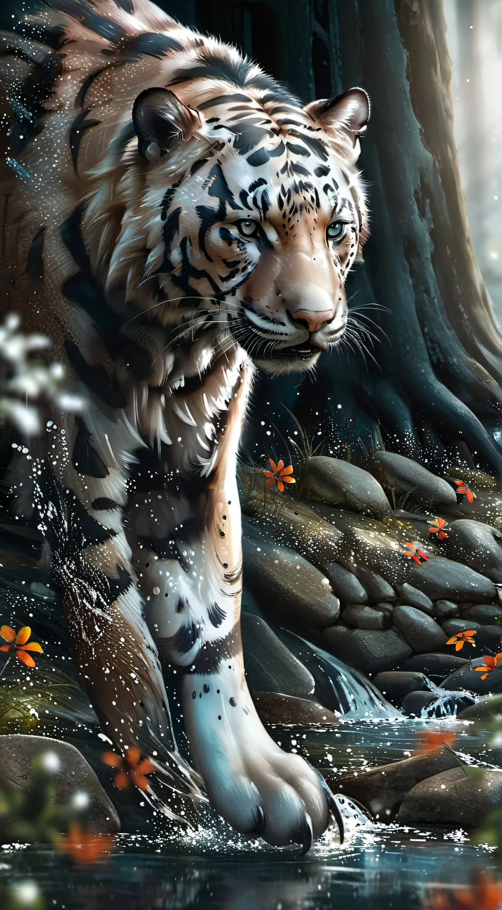 ai character: FNAF in the scraps background