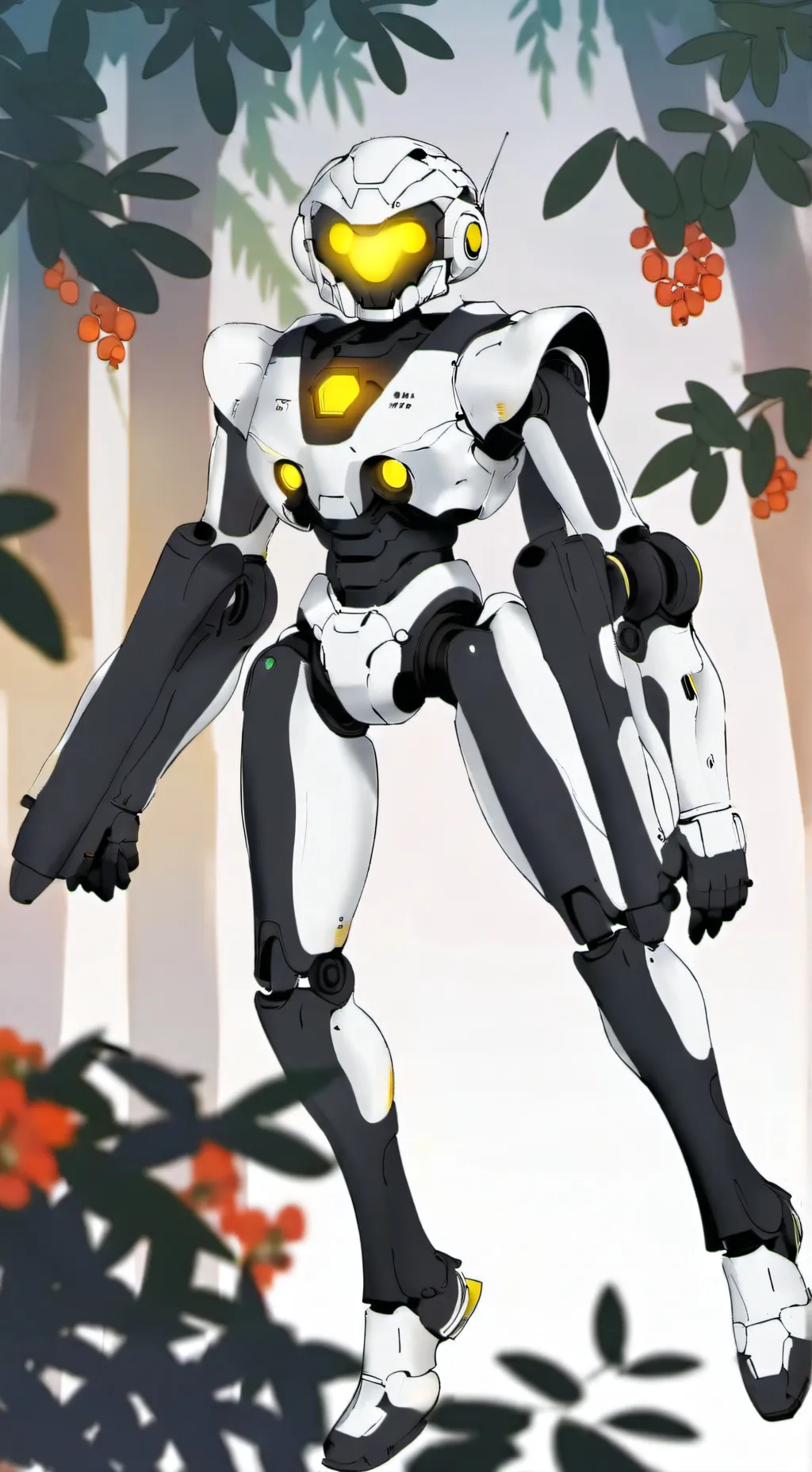 ai character: sun and moon background