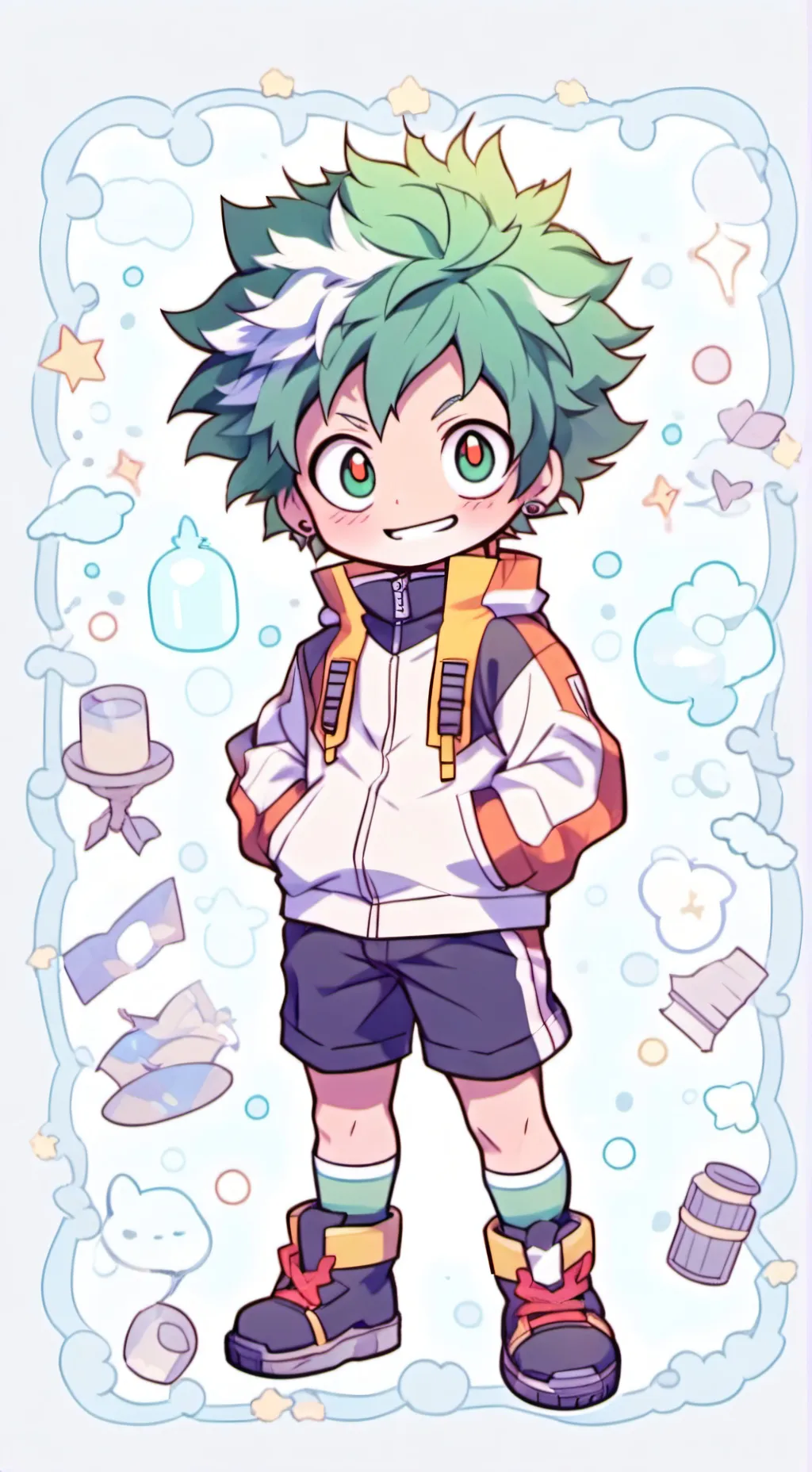 ai character: Mha ami d'enfance  background