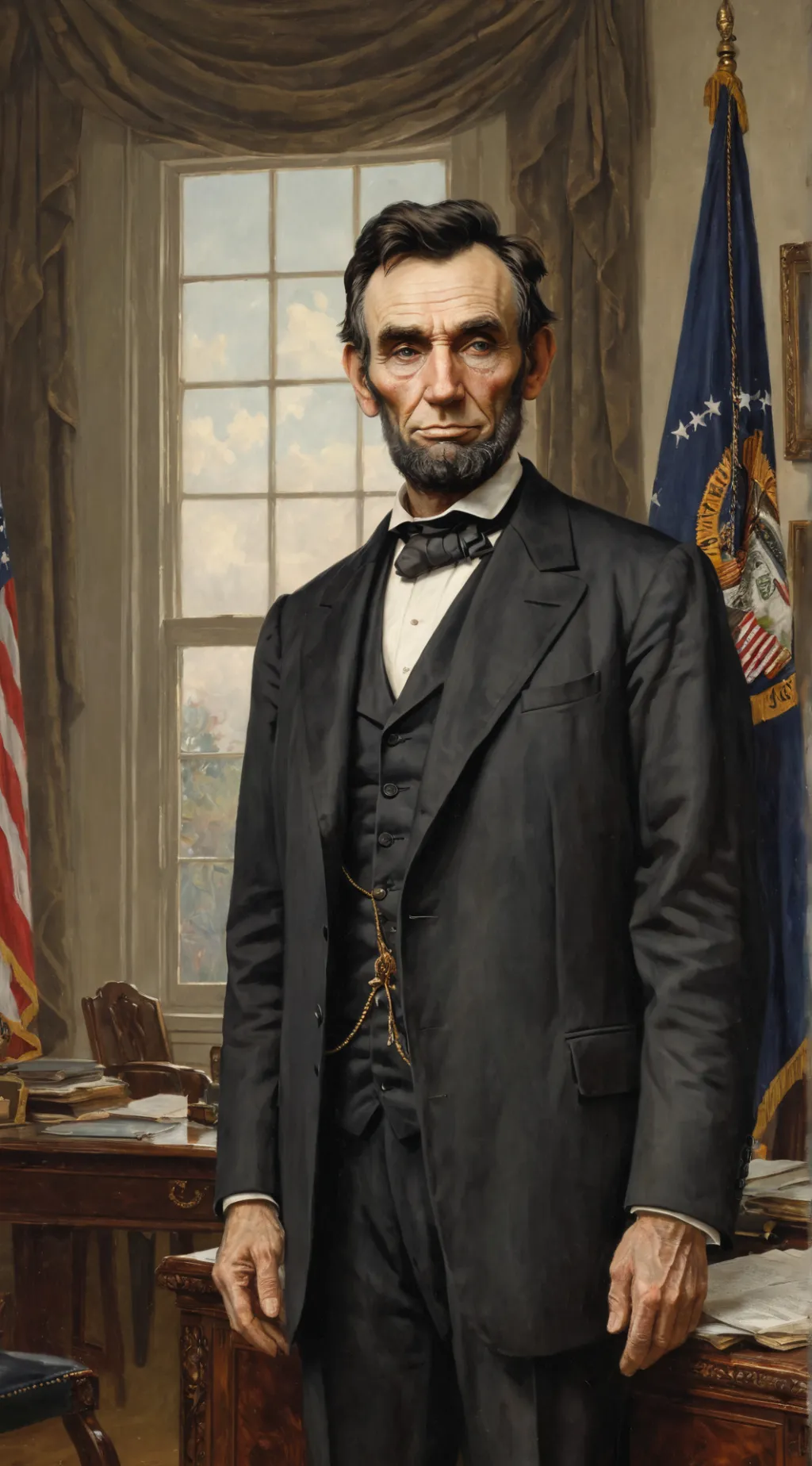 ai character: Abraham Lincoln background