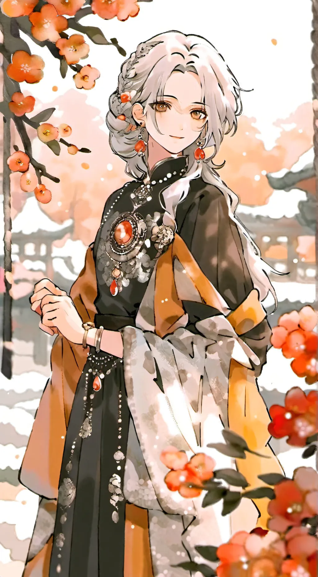 ai character: school prom background