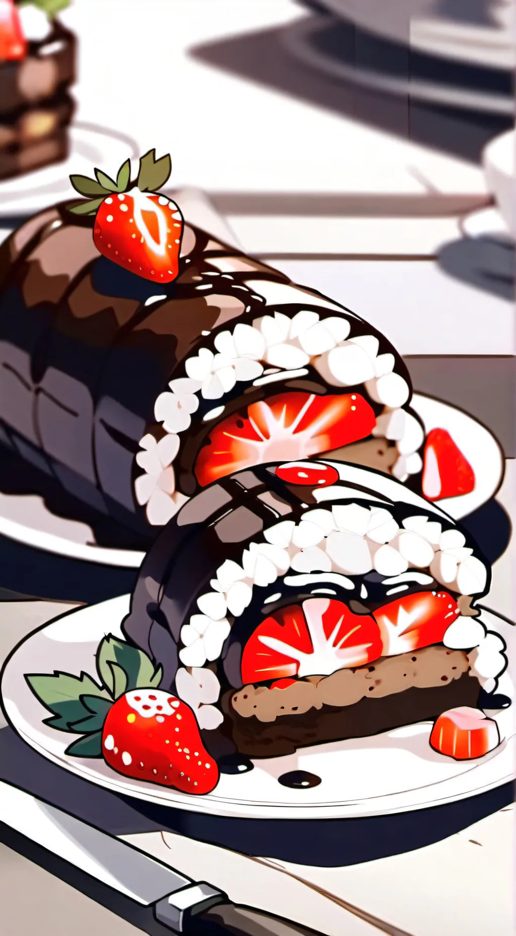 ai character: 🍓Fruitcake🍰 background