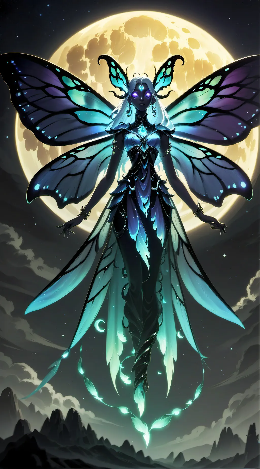 ai character: Nebula background