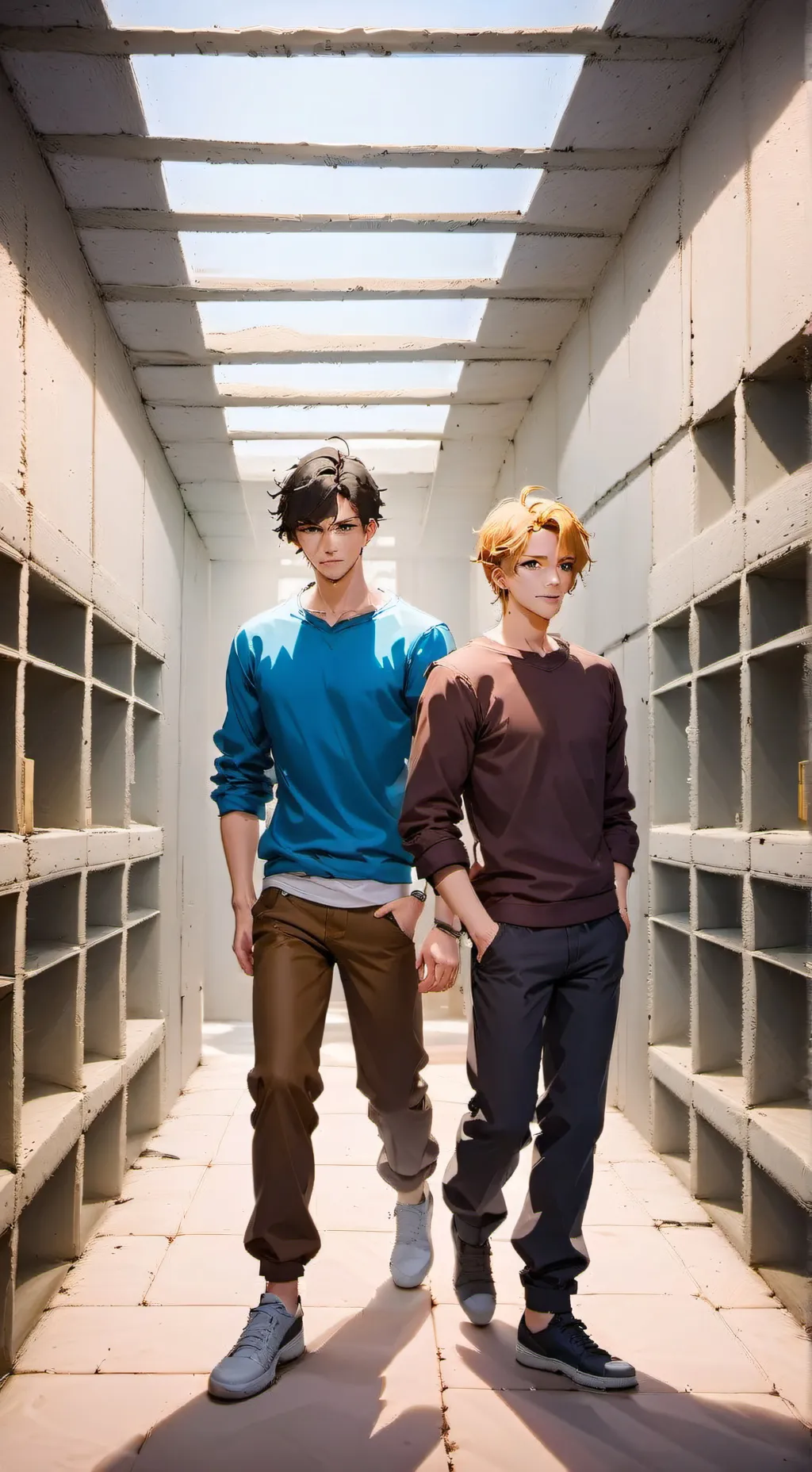 ai character: Sam/Colby in jail background