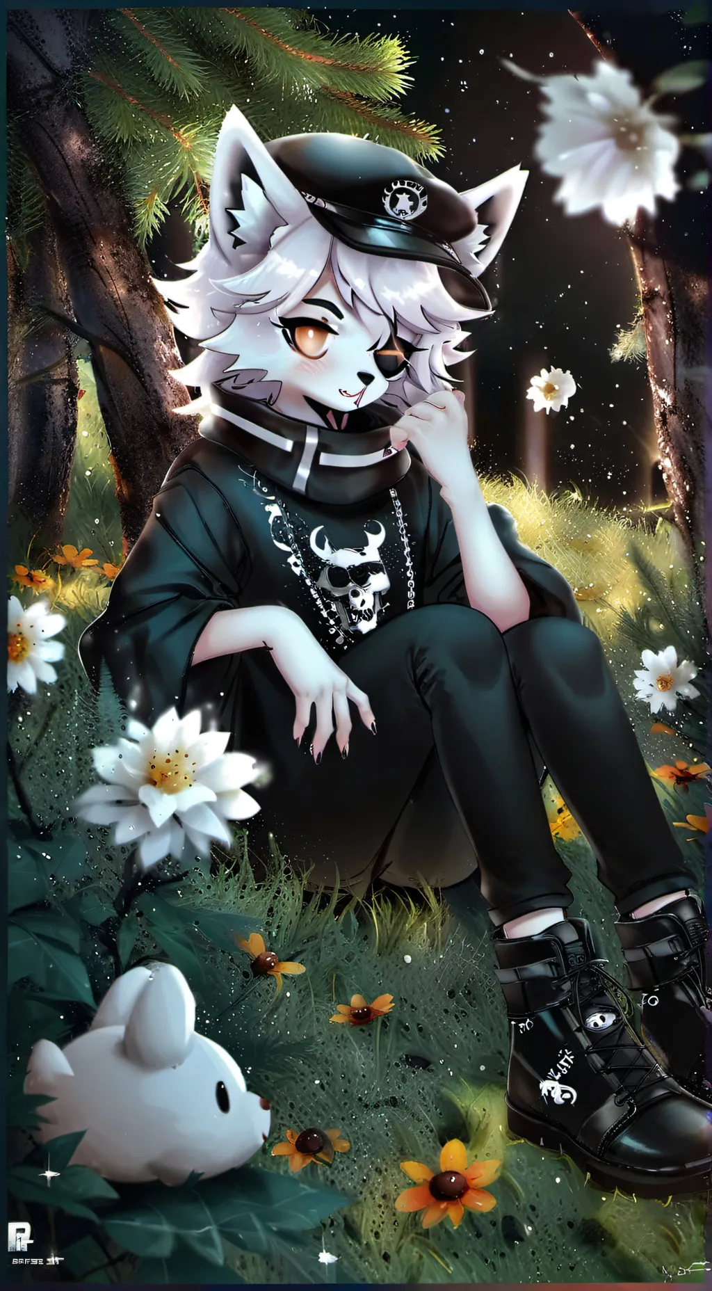 ai character: Fluffy paws  background